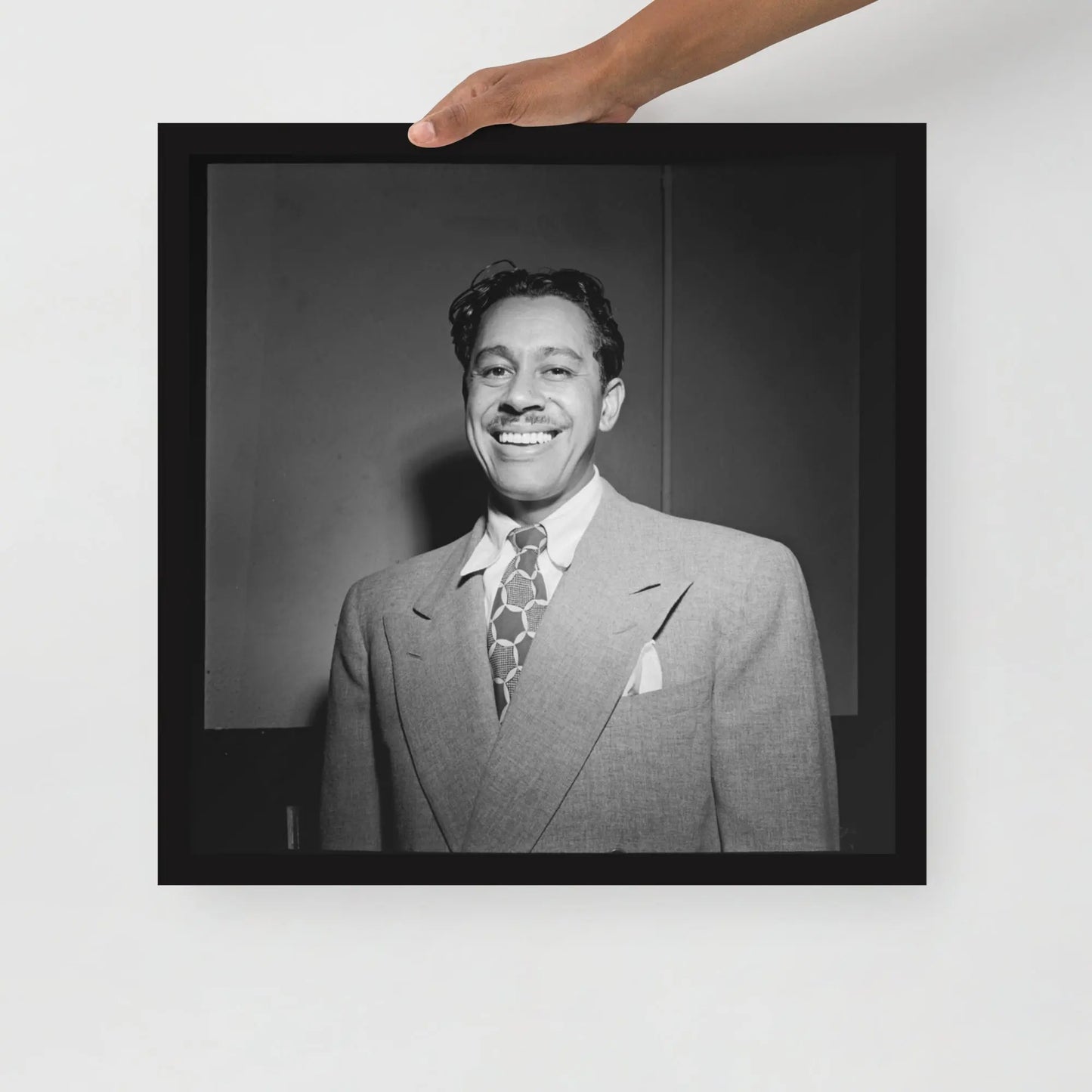 Music's Golden Age - Cab Calloway Framed poster by Retro Splendor Tags: black and white, cab calloway, framed, music, photograph, portrait, Printful, retro, vintage RetroSplendor Apparel