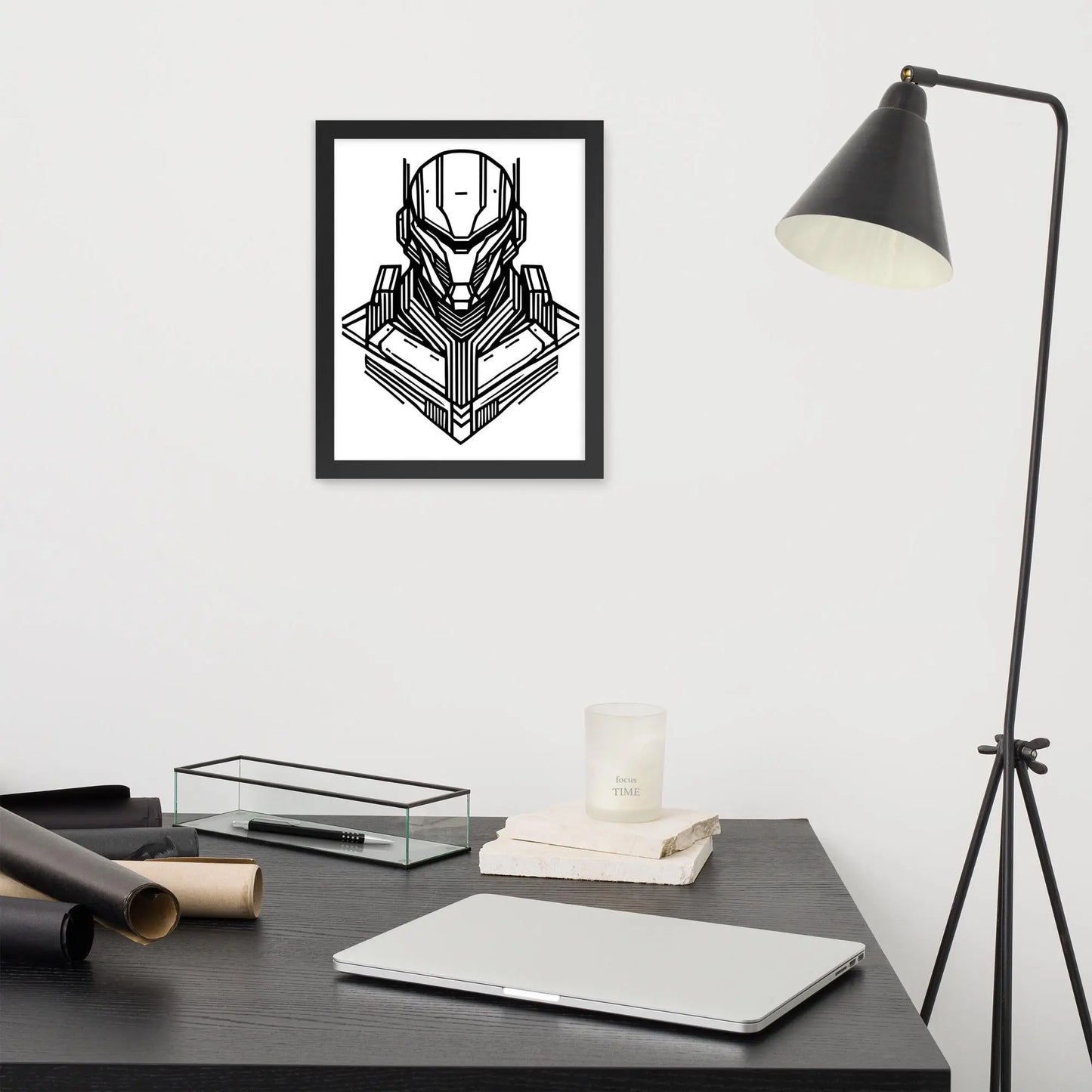Minimalist Robot - Framed poster