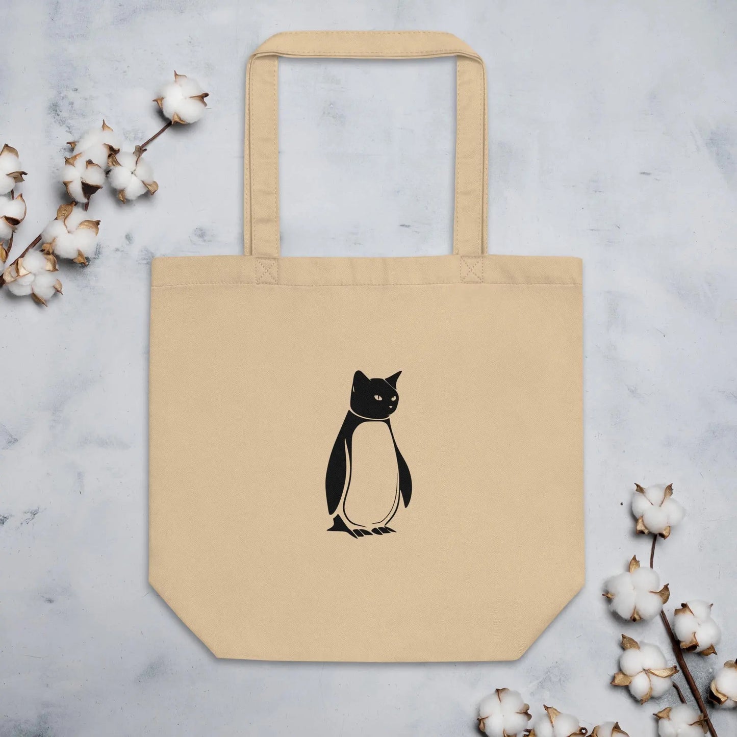Carry Cuties: Penguin Cat Eco Tote Delight
