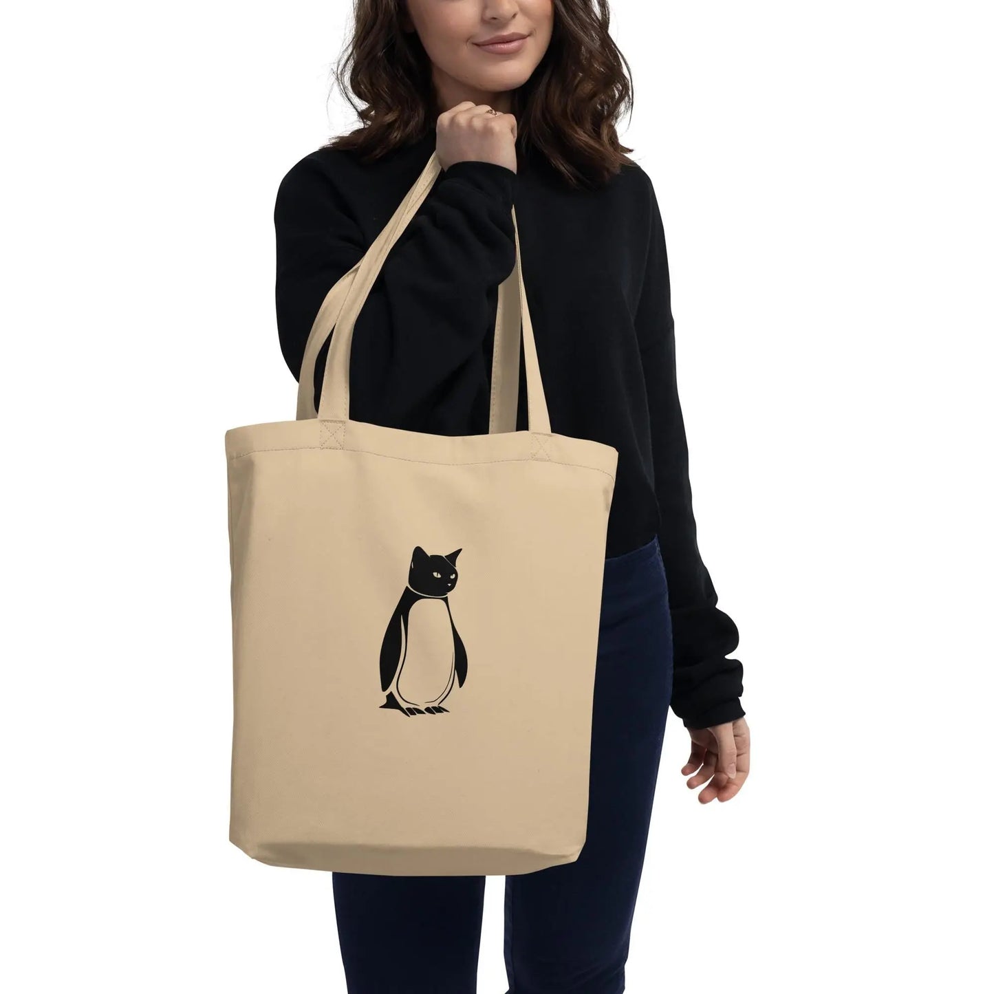 Carry Cuties: Penguin Cat Eco Tote Delight