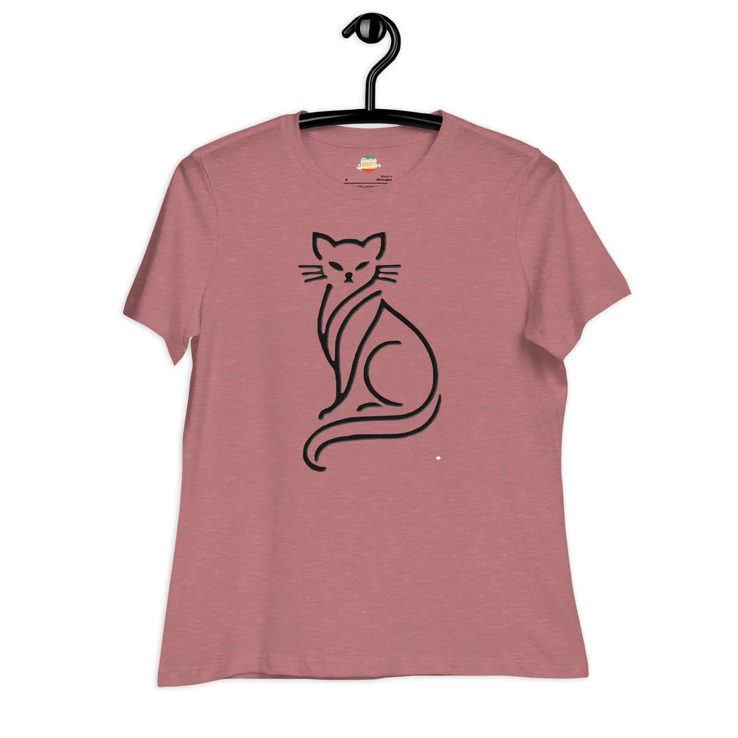 Minimalist Cat - Women's Relaxed T-Shirt