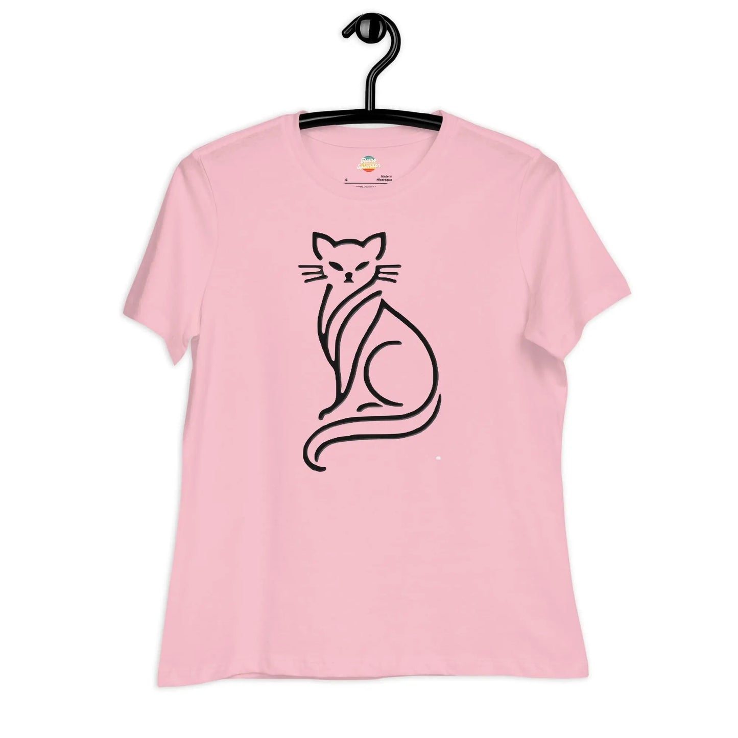 Minimalist Cat - Women's Relaxed T-Shirt