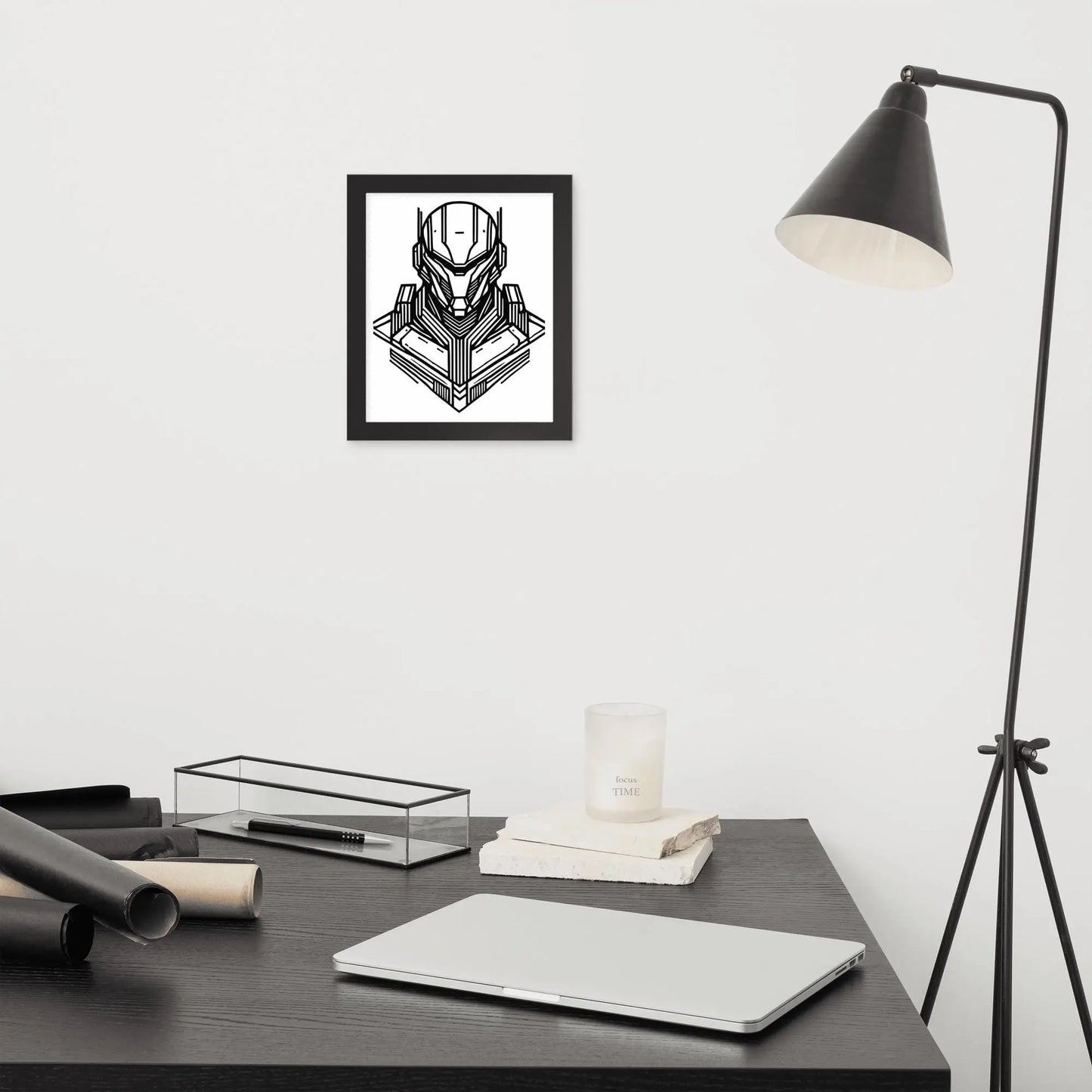 Minimalist Robot - Framed poster