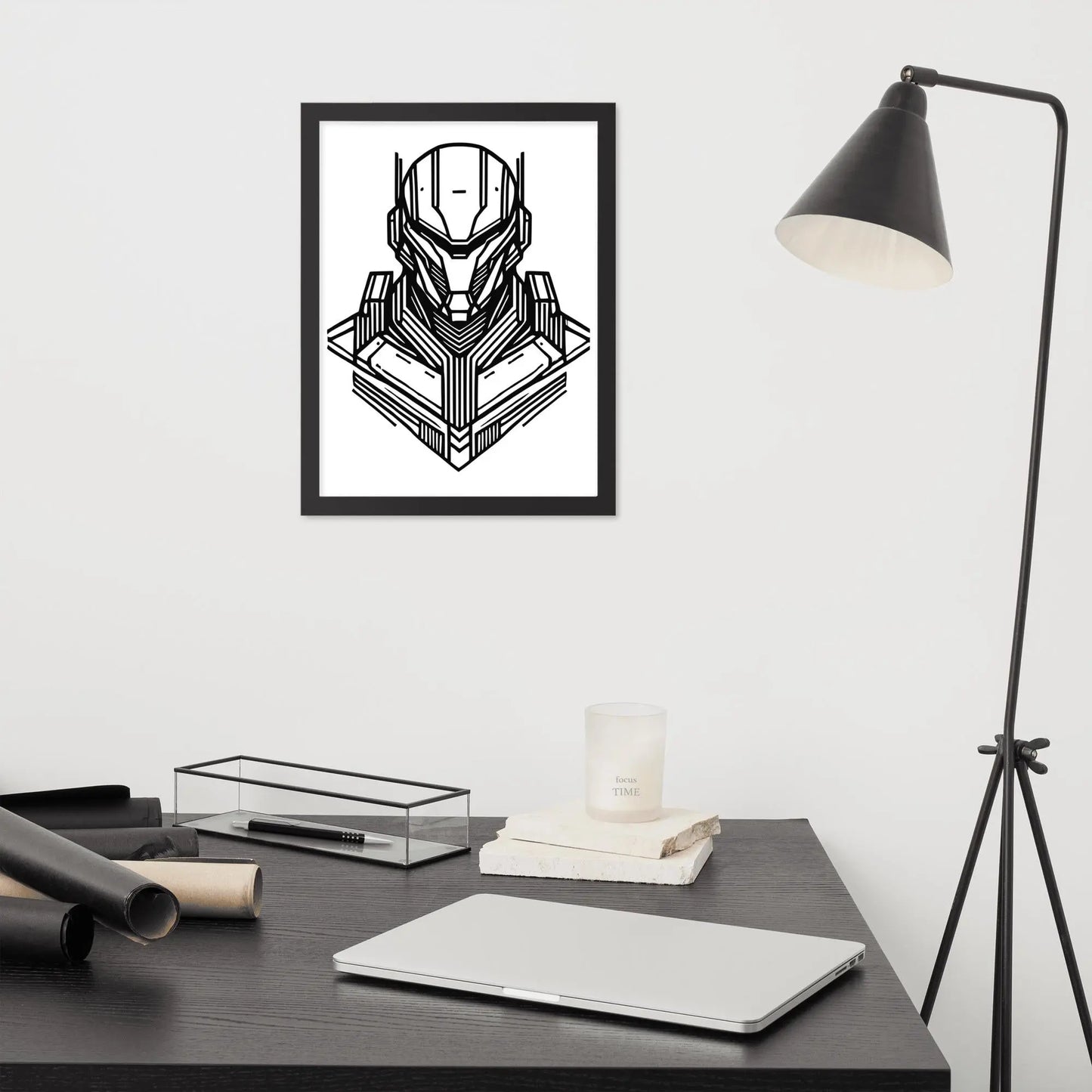 Minimalist Robot - Framed poster