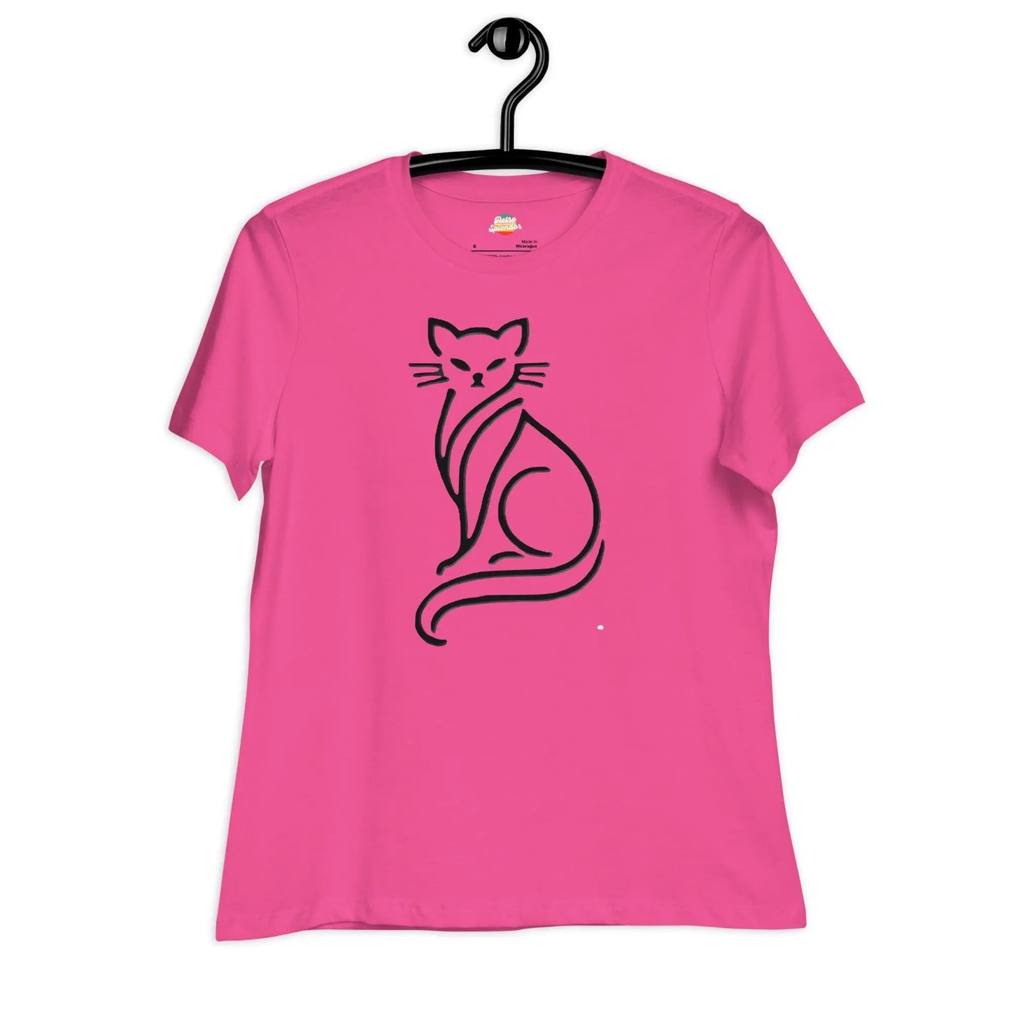 Minimalist Cat - Women's Relaxed T-Shirt