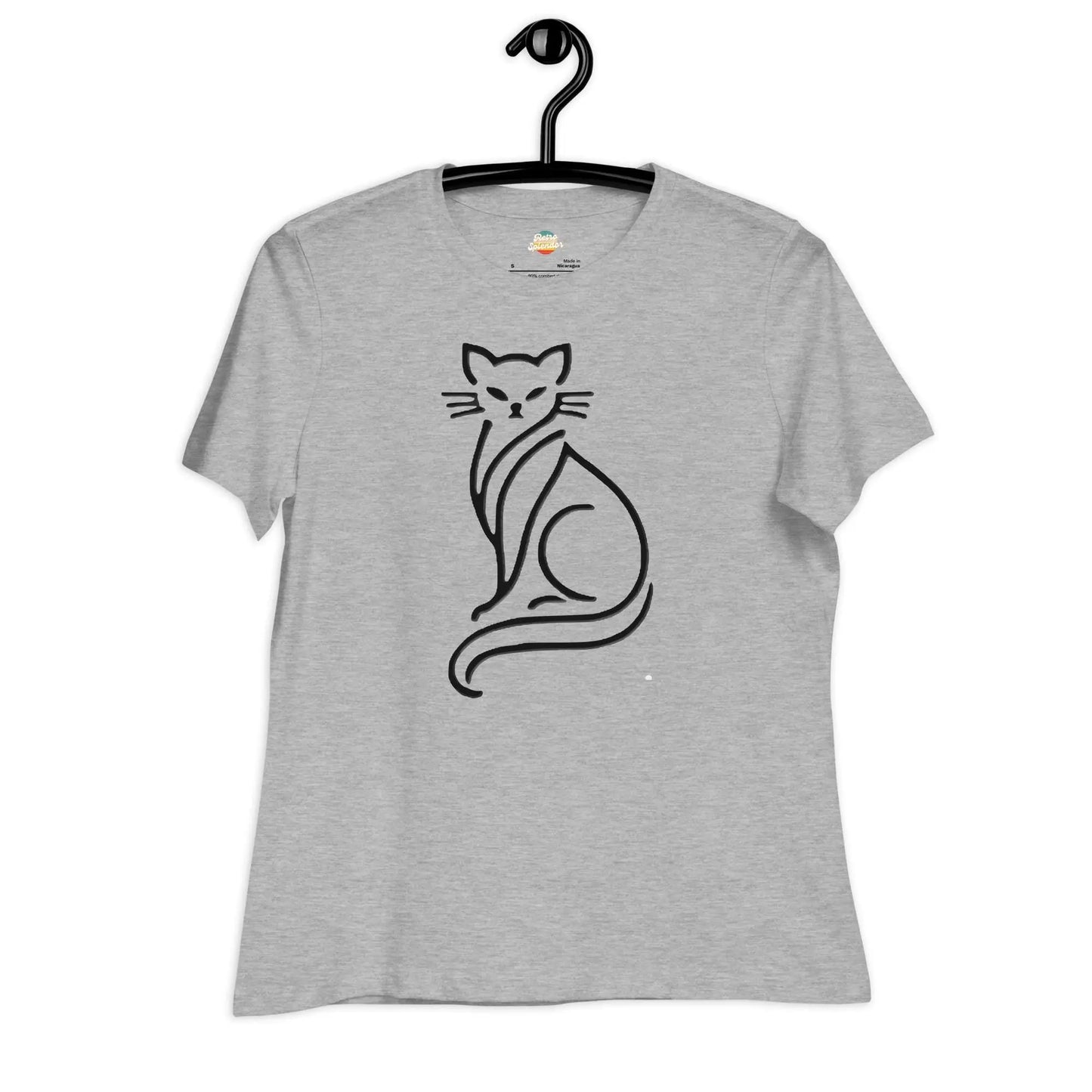 Minimalist Cat - Women's Relaxed T-Shirt