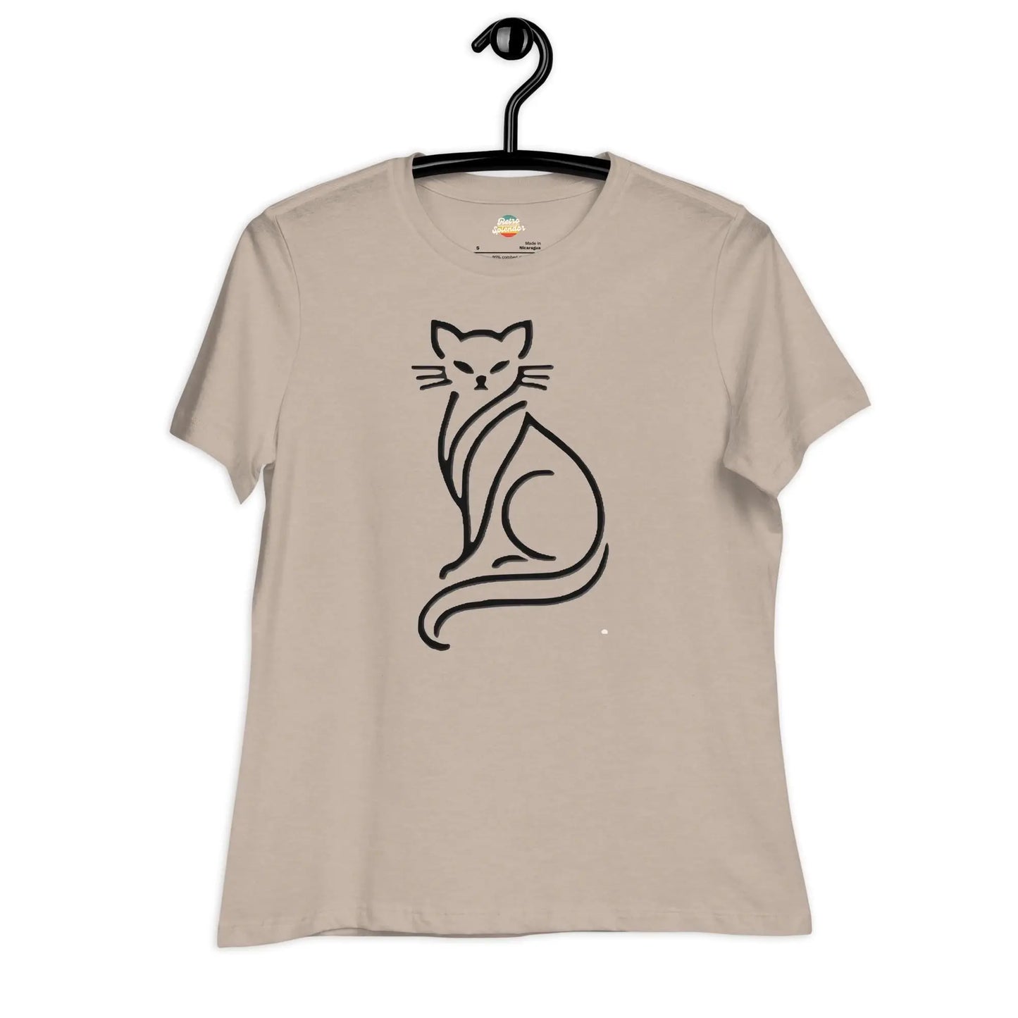 Minimalist Cat - Women's Relaxed T-Shirt