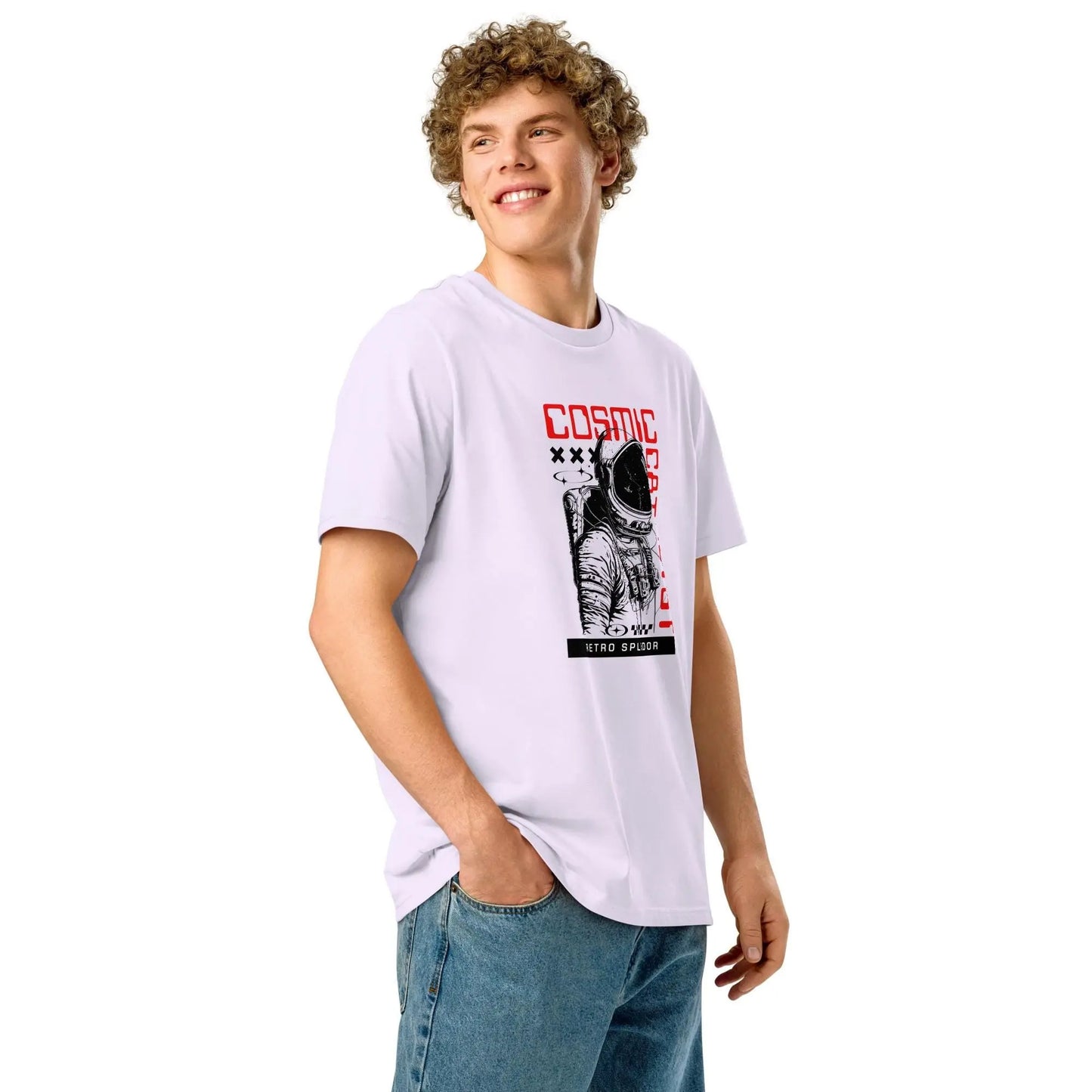 Cosmic Catalyst Astronaut - Unisex organic ribbed neck t-shirt