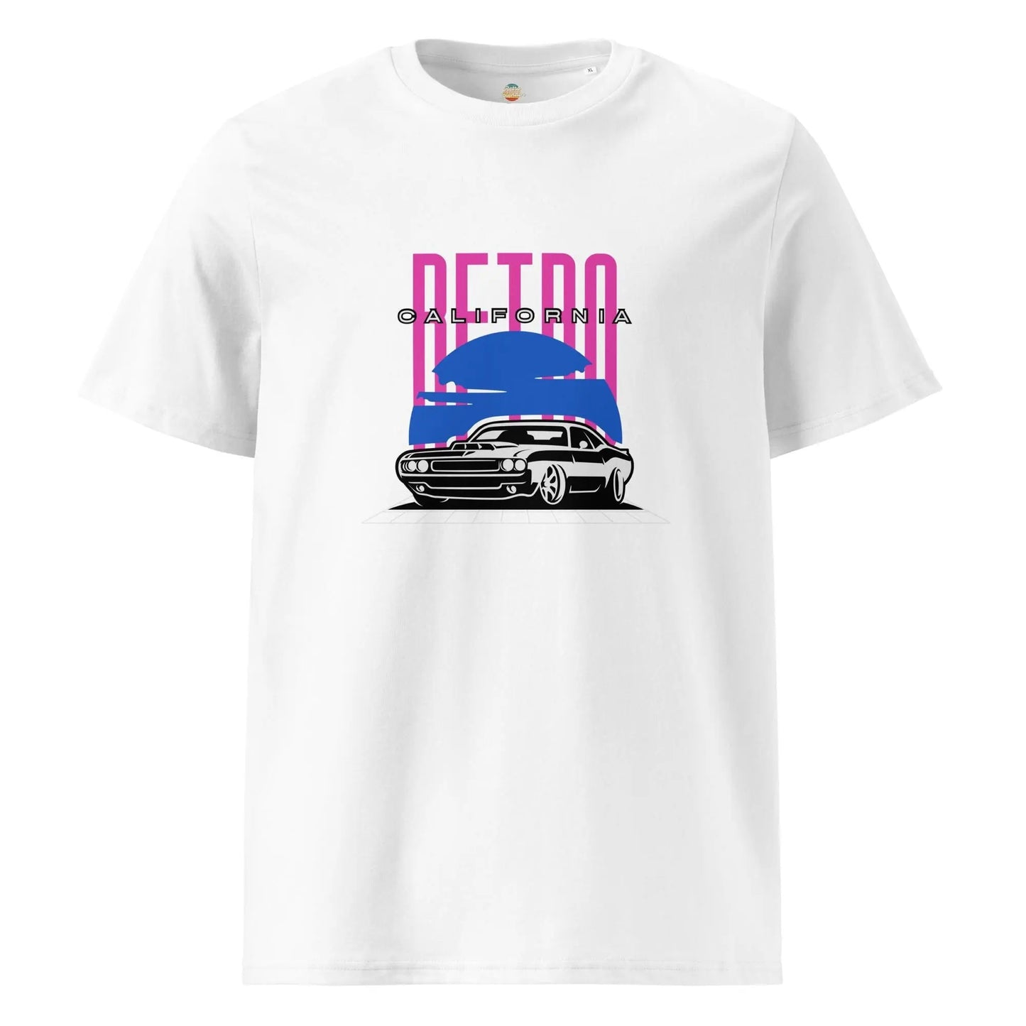 Retro California Vintage Car - Unisex organic ribbed neck t-shirt