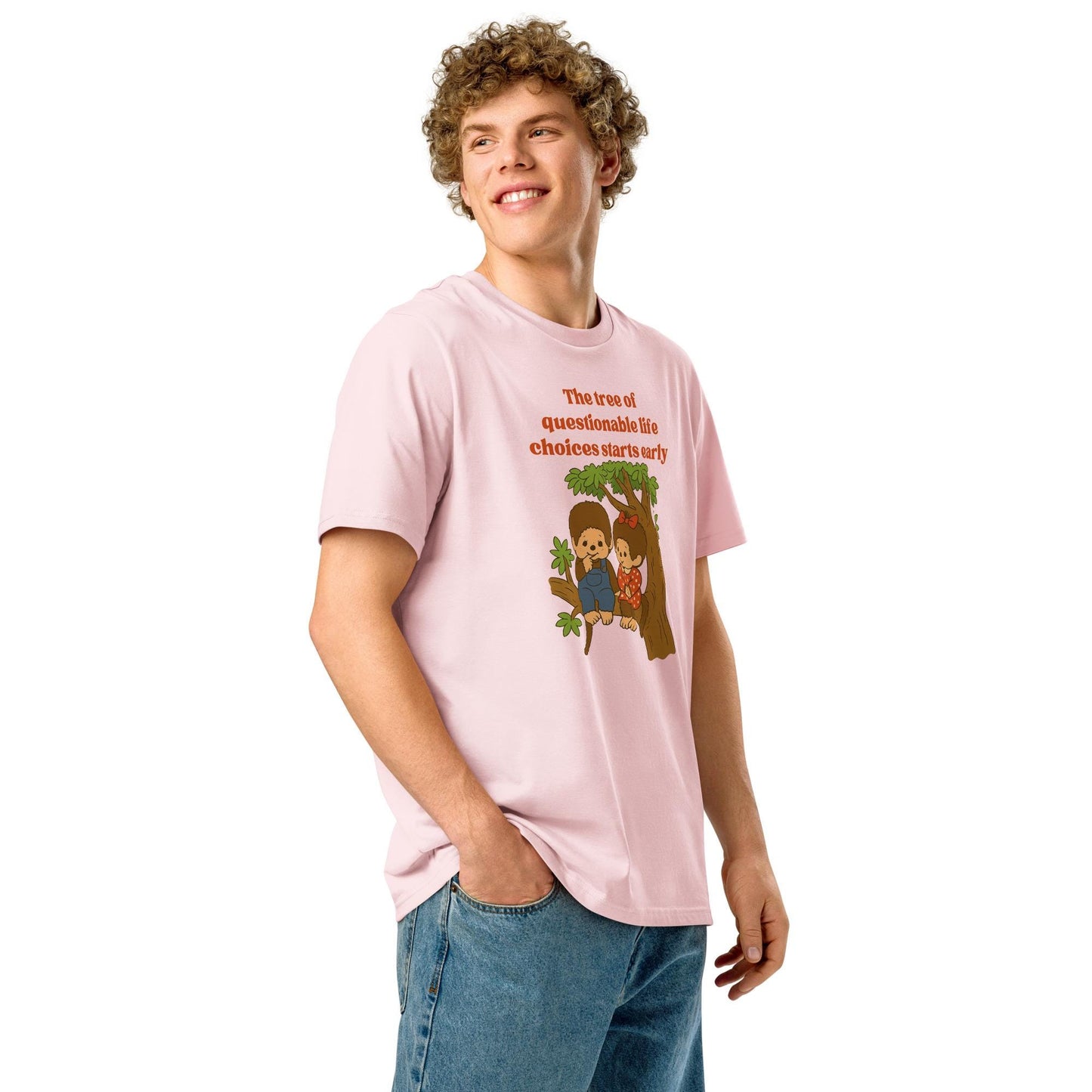 The Tree of Questionable Life Choices - Monchhichis Unisex organic ribbed neck t-shirt