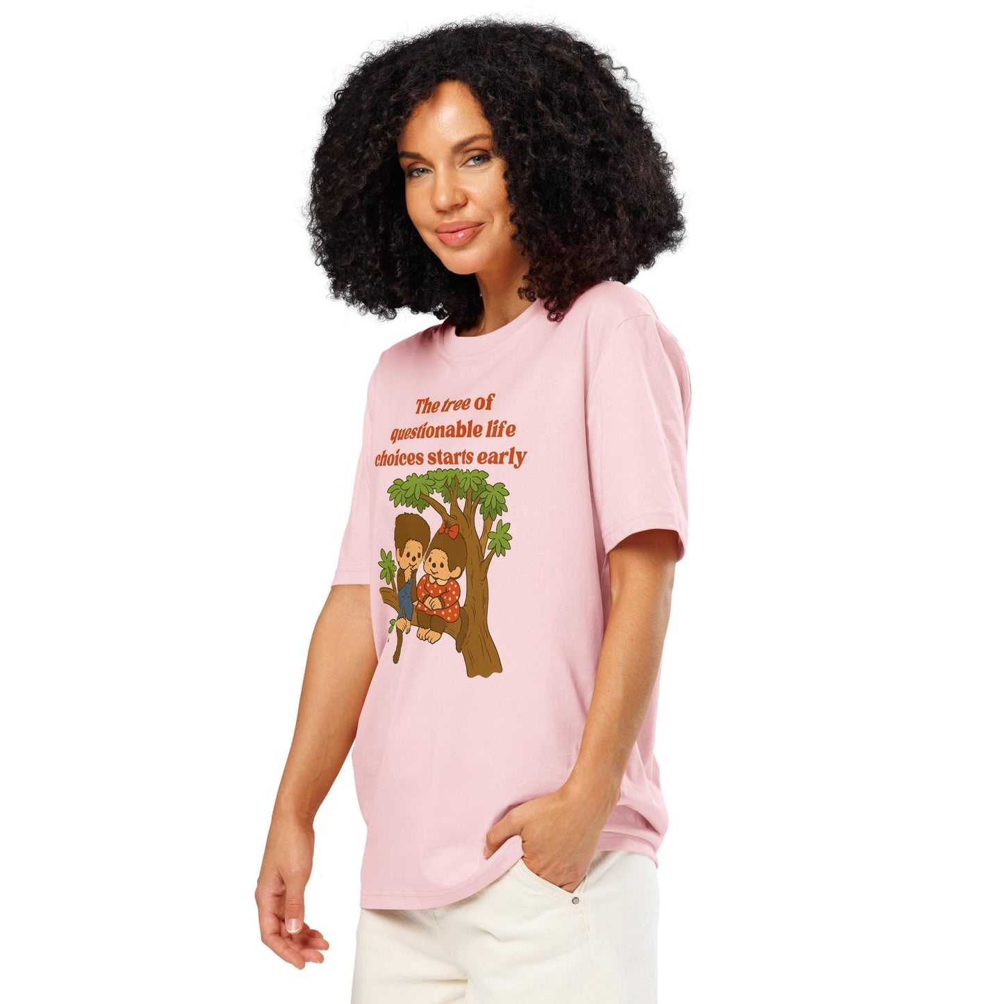The Tree of Questionable Life Choices - Monchhichis Unisex organic ribbed neck t-shirt