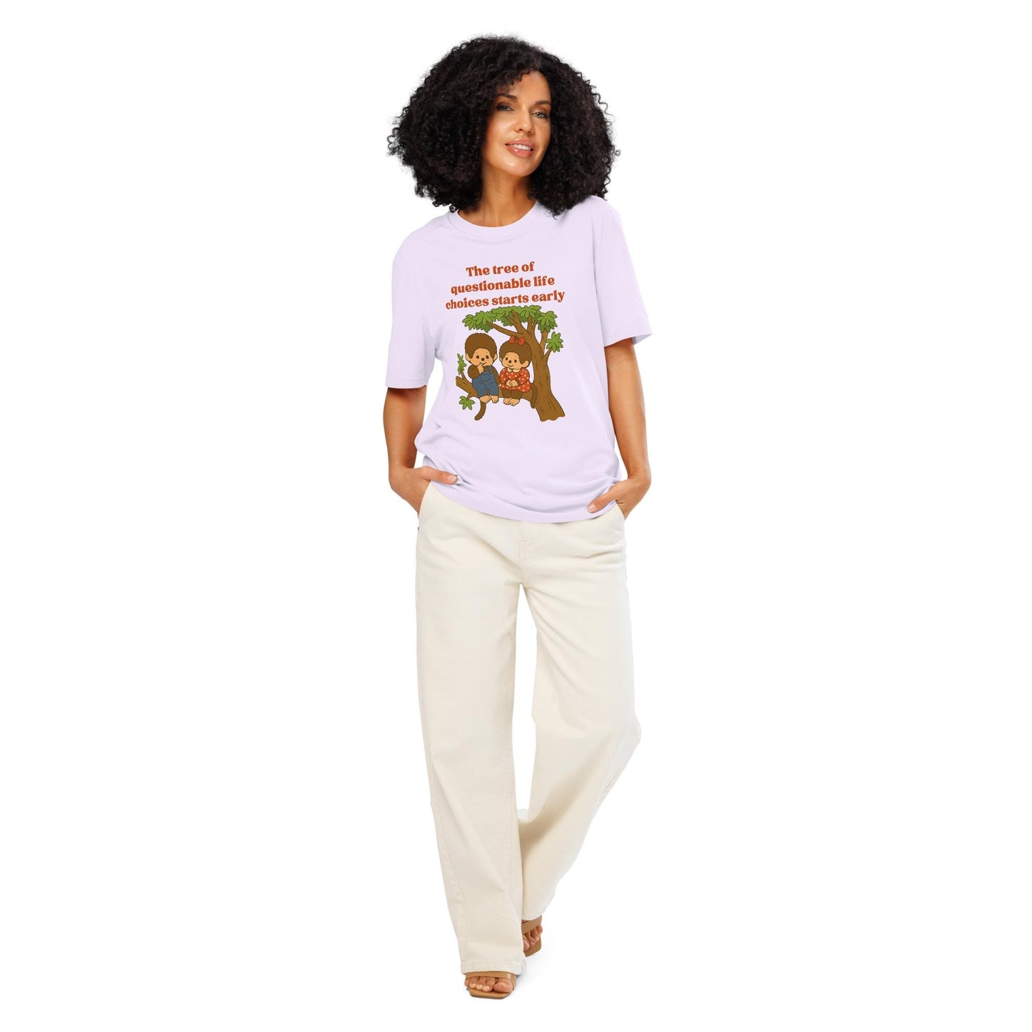 The Tree of Questionable Life Choices - Monchhichis Unisex organic ribbed neck t-shirt