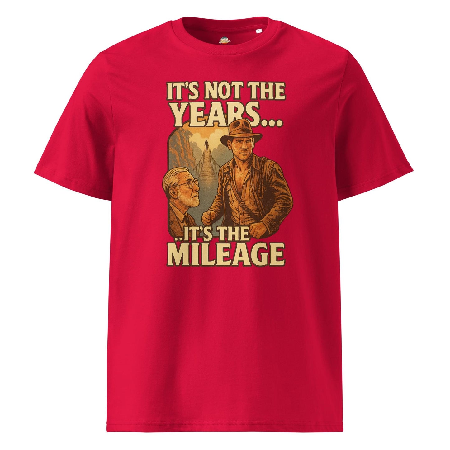 It's not the years it's the mileage - Unisex organic ribbed neck t-shirt