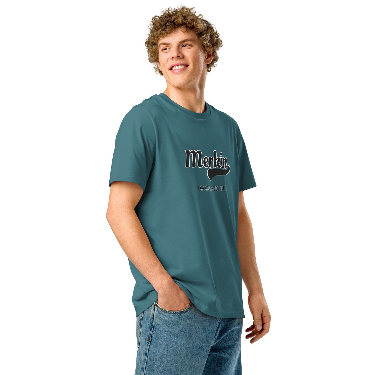 Merkin - Google it - Unisex organic ribbed neck t-shirt