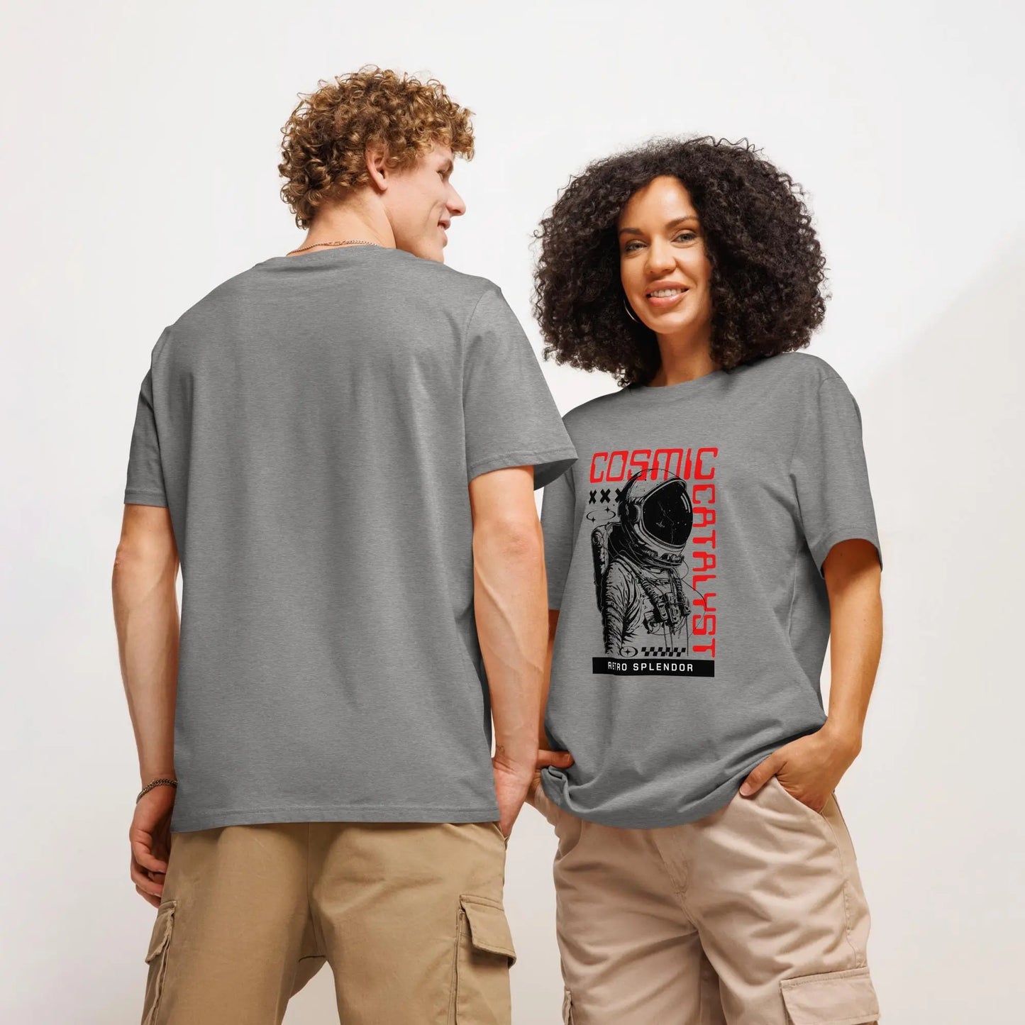 Cosmic Catalyst Astronaut - Unisex organic ribbed neck t-shirt