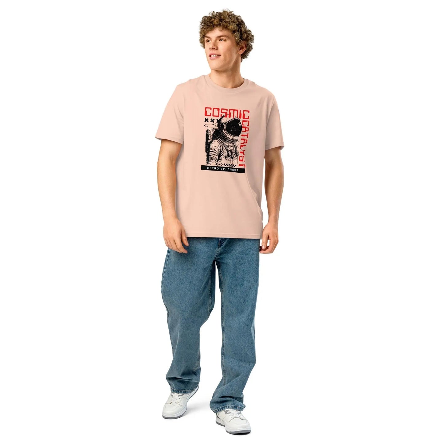 Cosmic Catalyst Astronaut - Unisex organic ribbed neck t-shirt