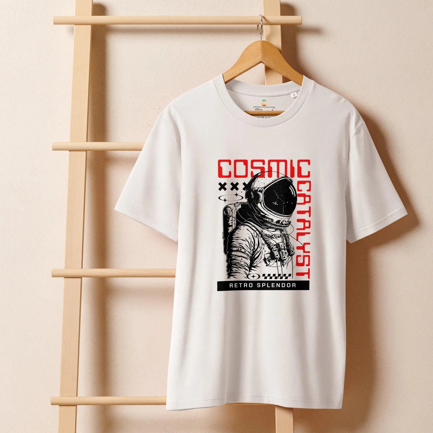 Cosmic Catalyst Astronaut - Unisex organic ribbed neck t-shirt