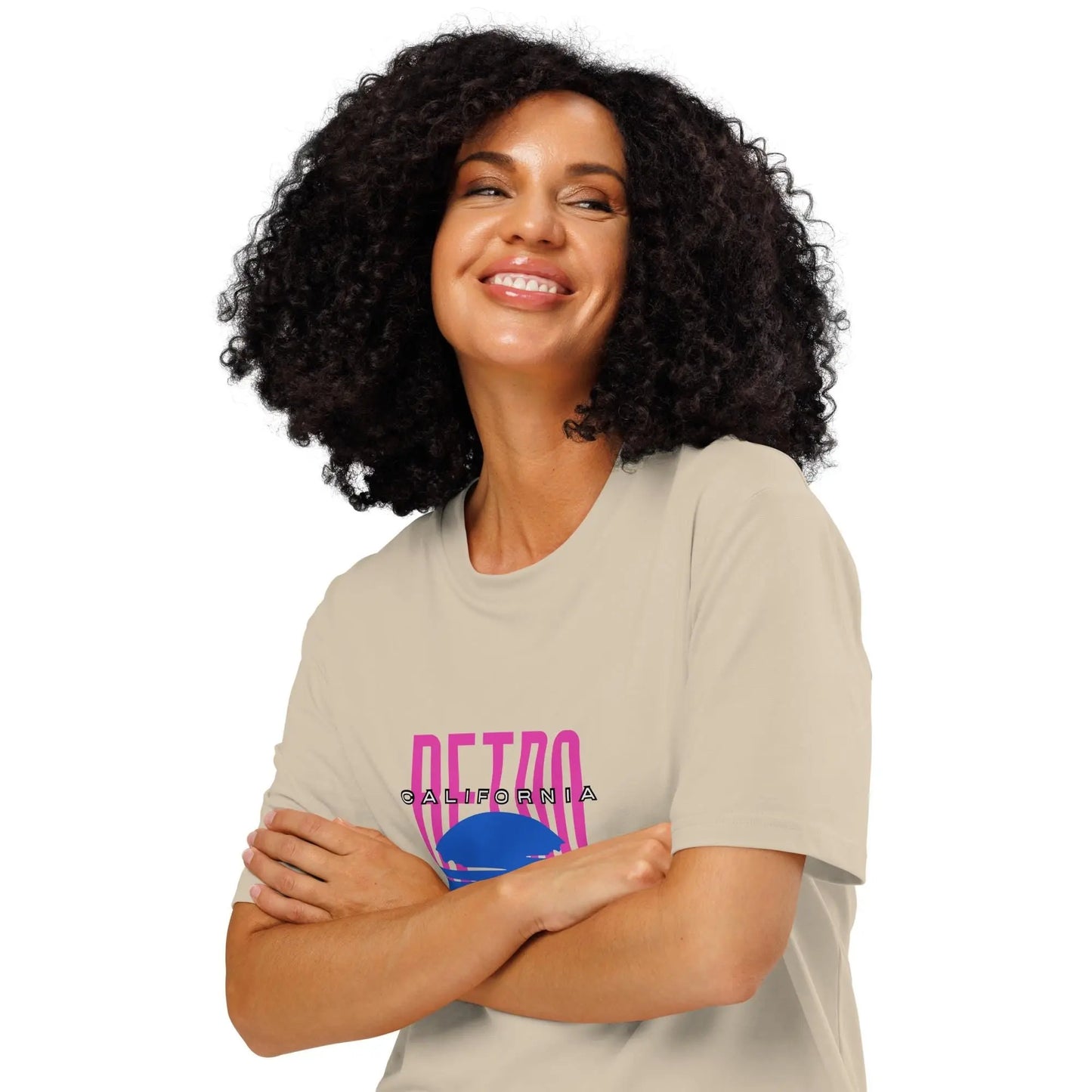 Retro California Vintage Car - Unisex organic ribbed neck t-shirt