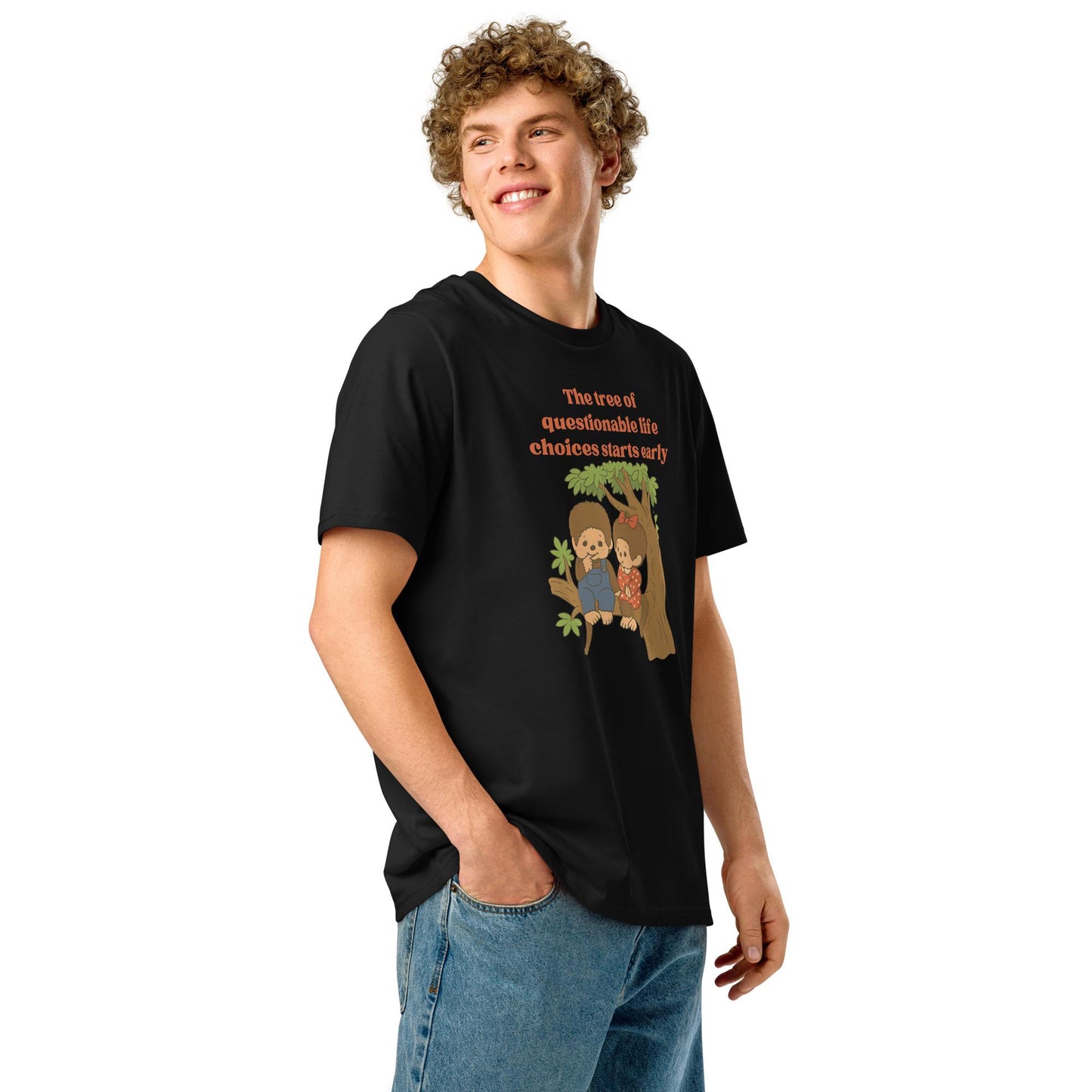 The Tree of Questionable Life Choices - Monchhichis Unisex organic ribbed neck t-shirt