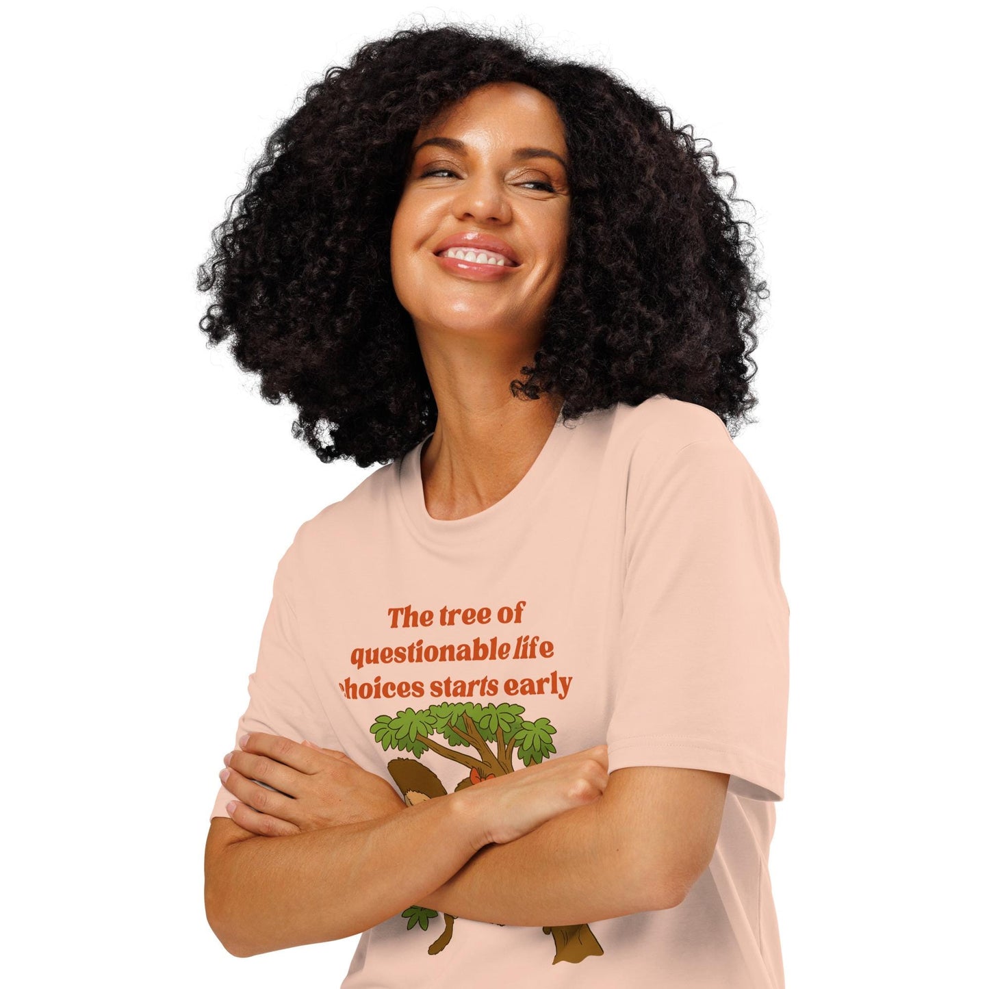 The Tree of Questionable Life Choices - Monchhichis Unisex organic ribbed neck t-shirt