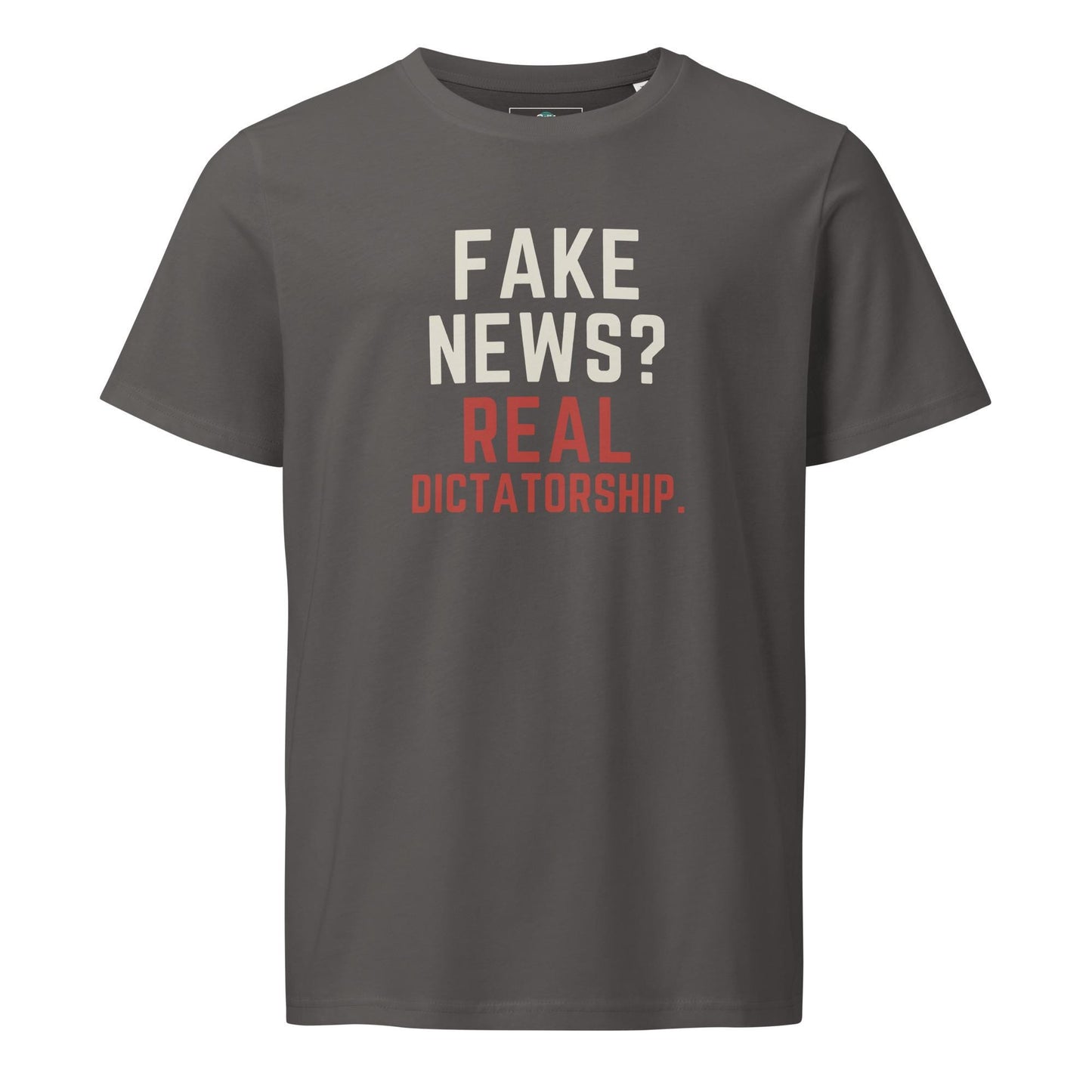 Fake News Real Dictatorship Unisex organic fashion mid-light t-shirt