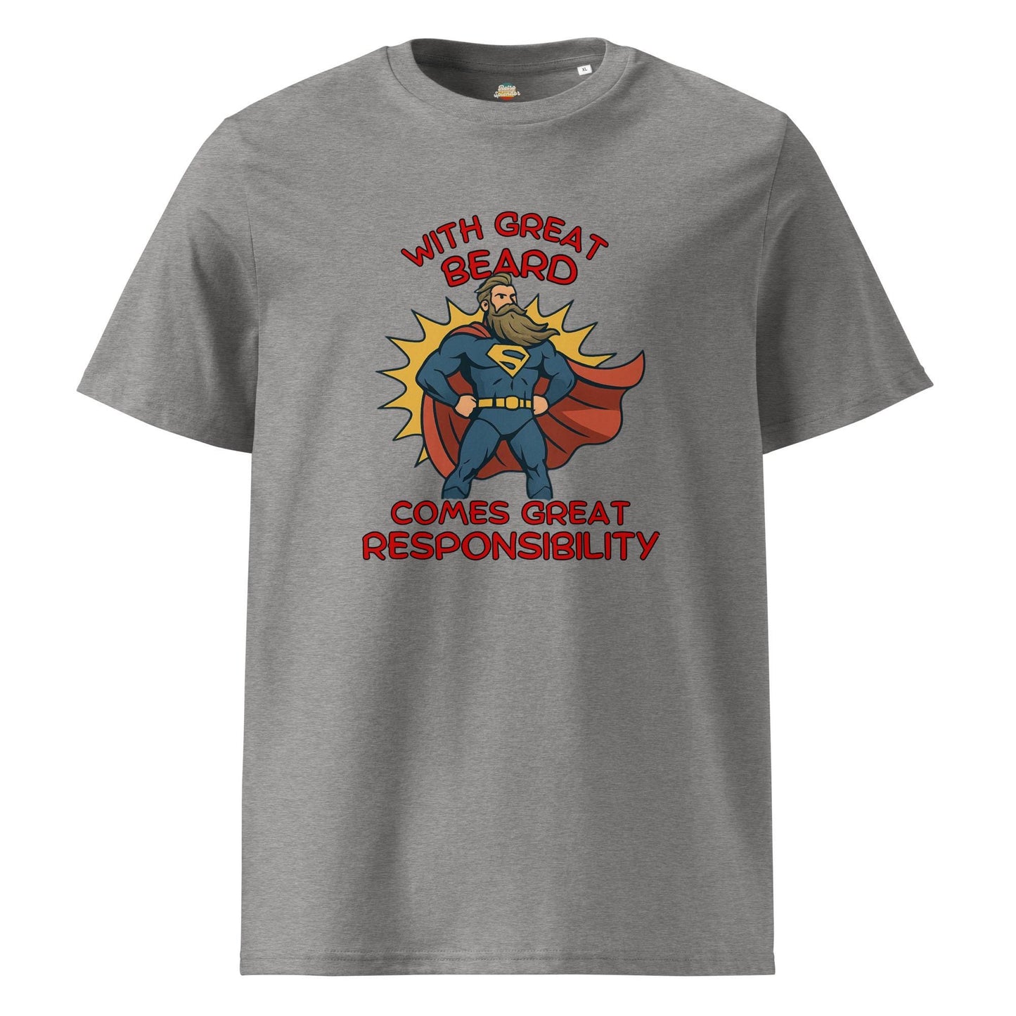 With Great Beard Comes Great Responsibility - Men's organic ribbed neck t-shirt
