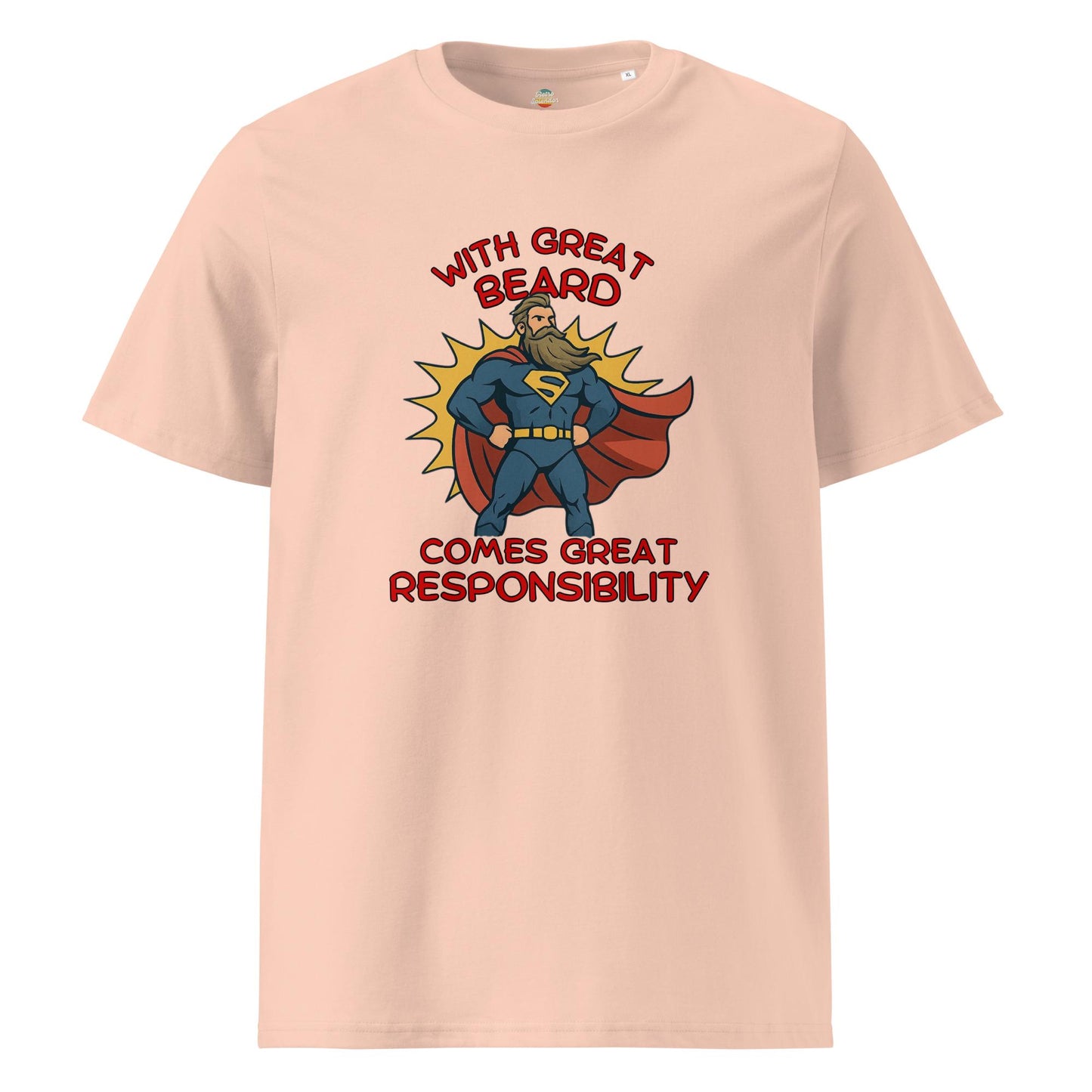 With Great Beard Comes Great Responsibility - Men's organic ribbed neck t-shirt