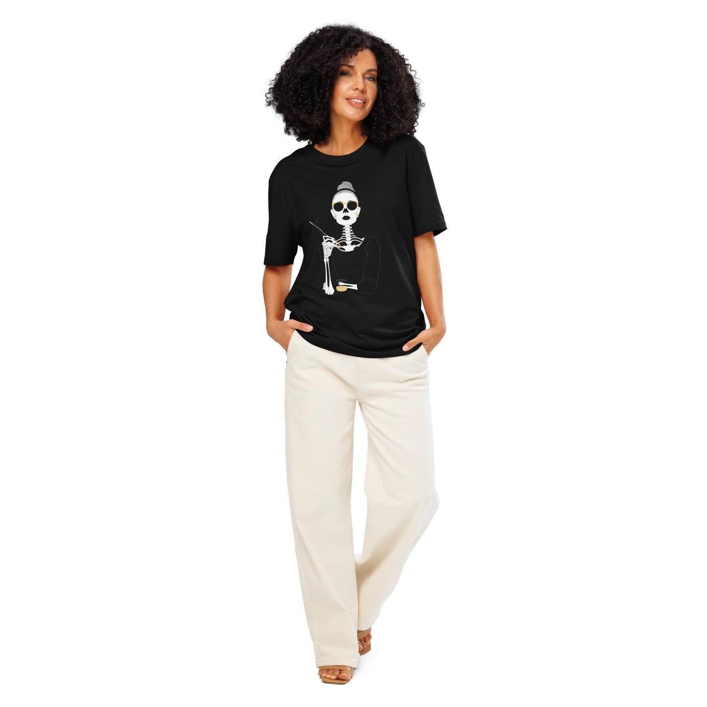 Audrey Hepburn: The Breakfast Club Unisex organic ribbed neck t-shirt
