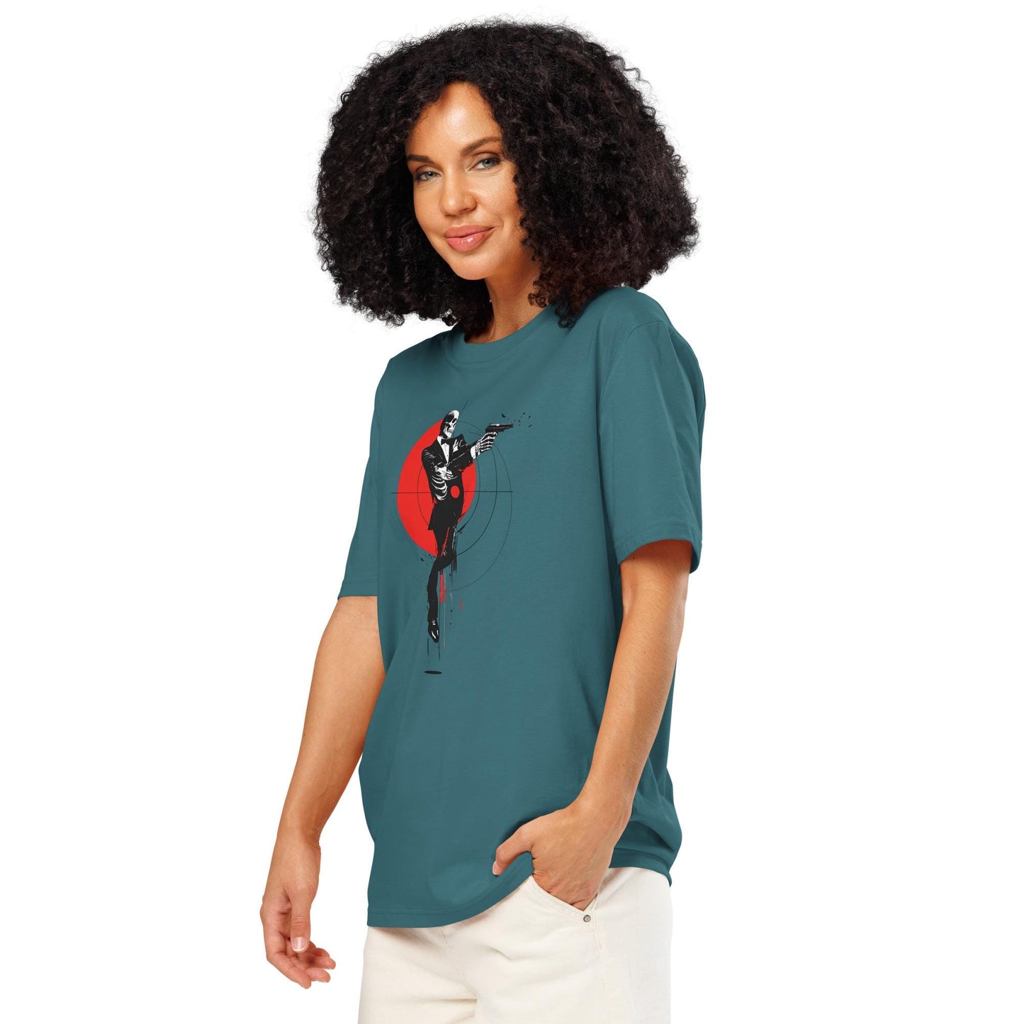 James Bond Skeleton - Unisex organic ribbed neck t-shirt
