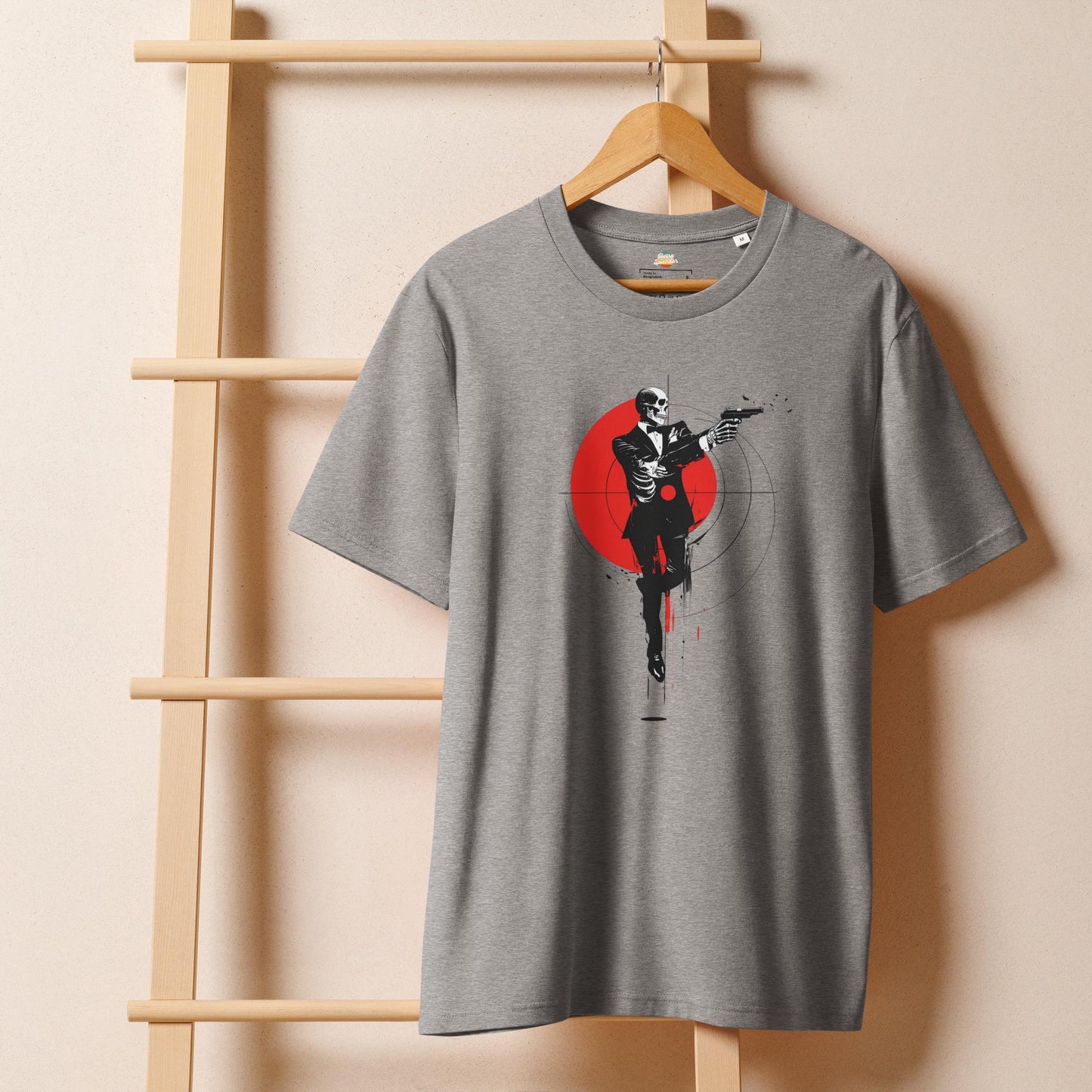 James Bond Skeleton - Unisex organic ribbed neck t-shirt