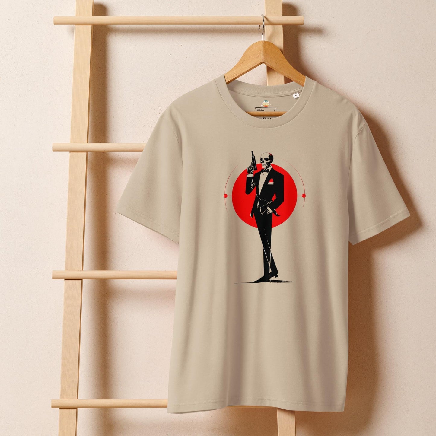 James Bond Skeleton v2 - Unisex organic ribbed neck t-shirt