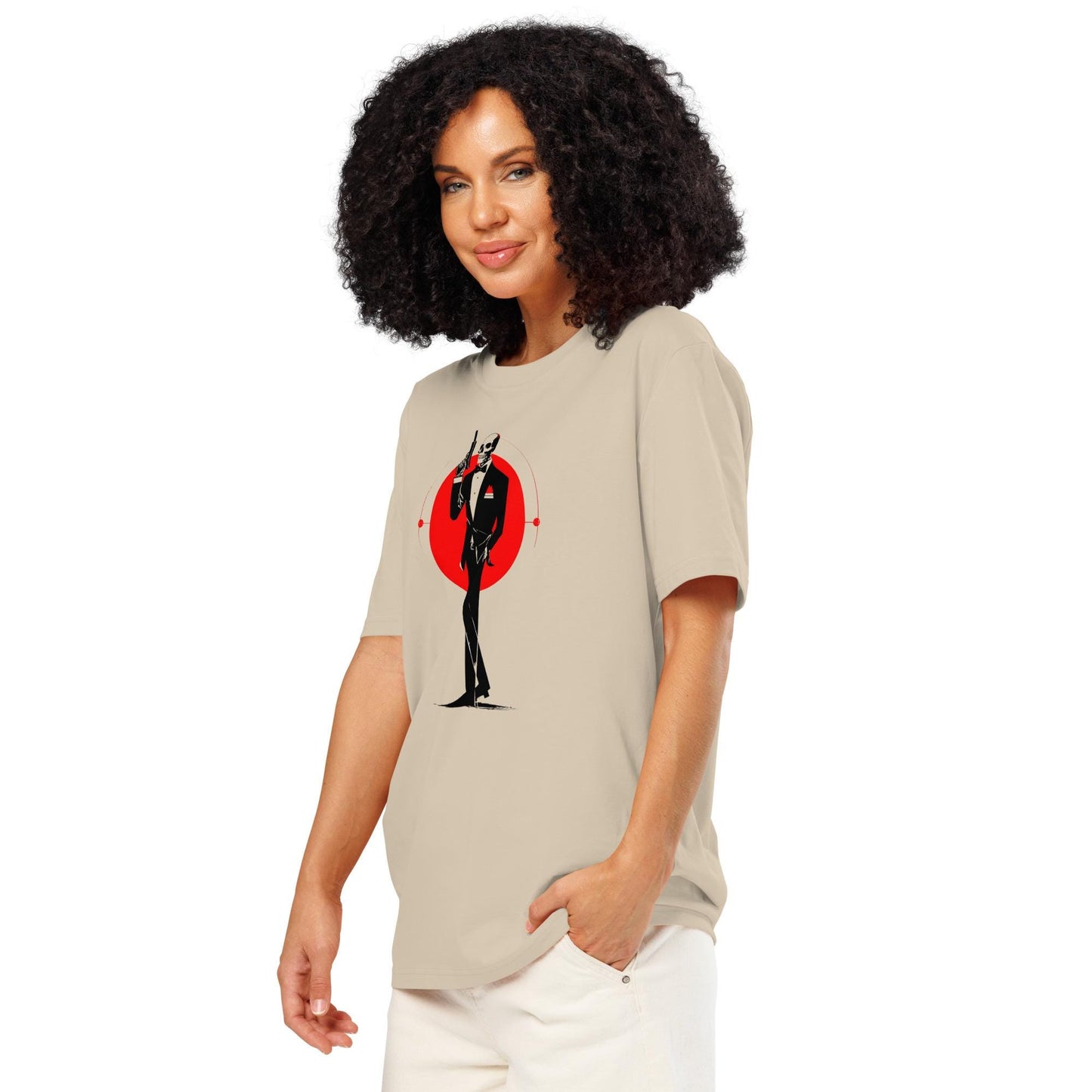 James Bond Skeleton v2 - Unisex organic ribbed neck t-shirt