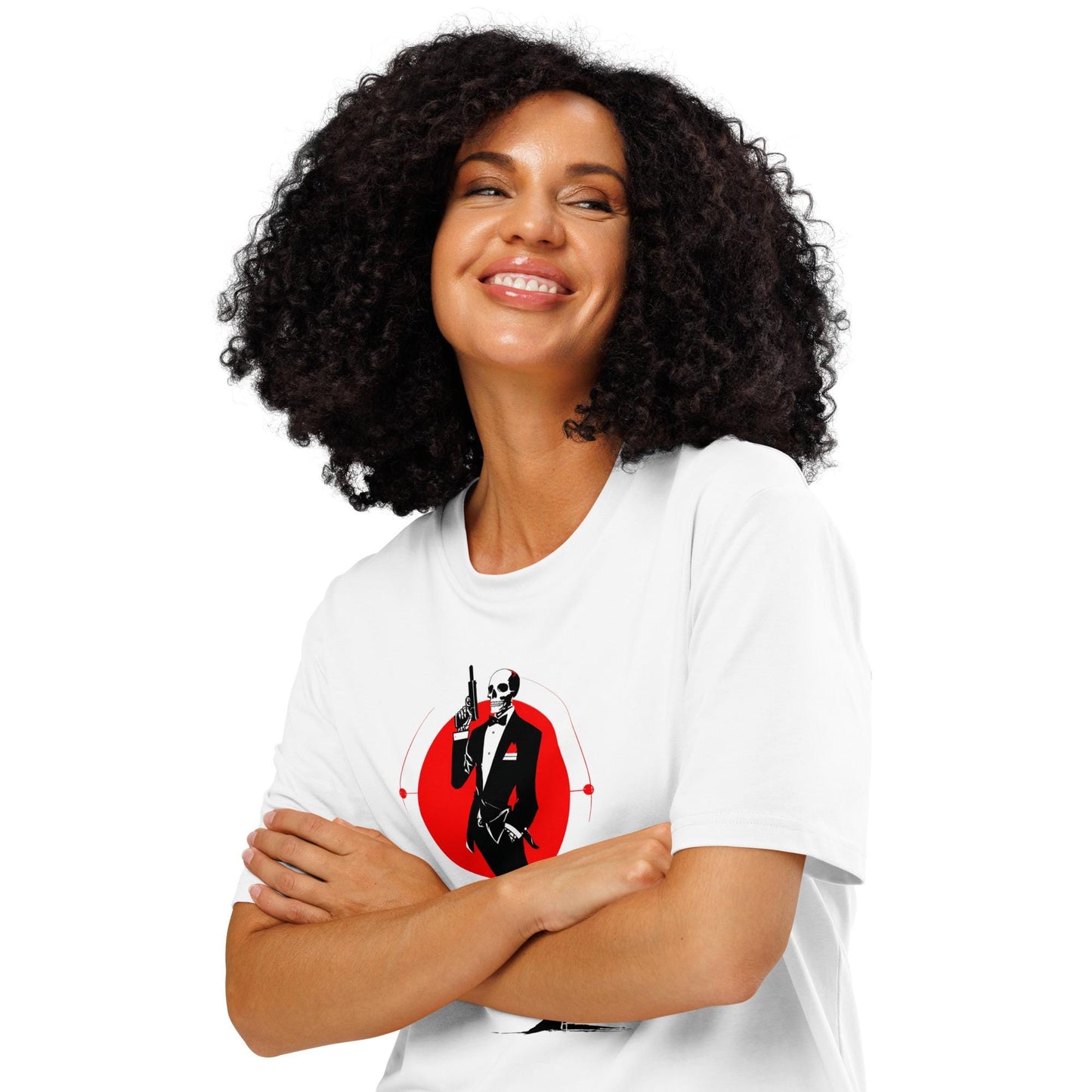 James Bond Skeleton v2 - Unisex organic ribbed neck t-shirt