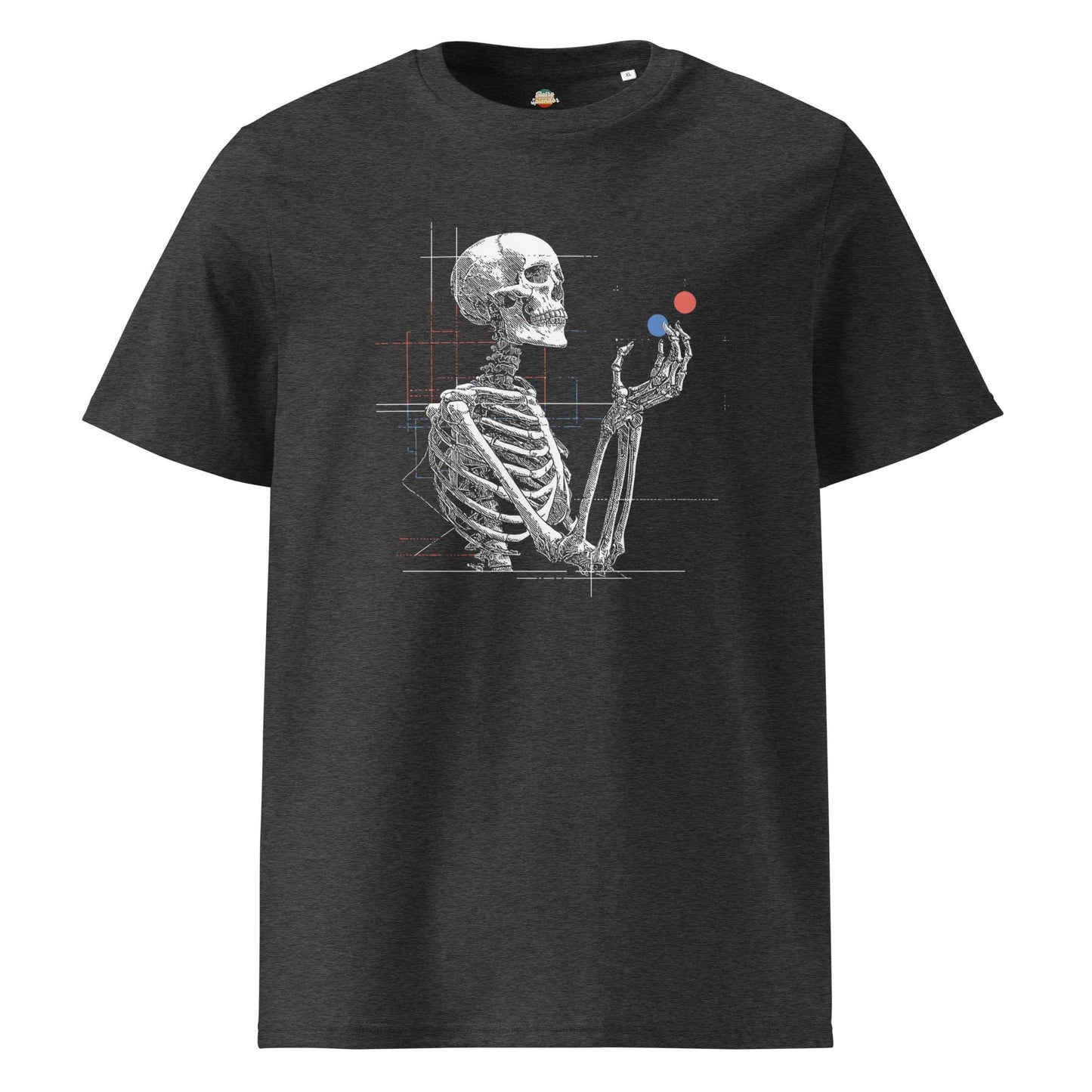 Red Pill Blue Pill Skeleton v2 - Unisex organic ribbed neck t-shirt