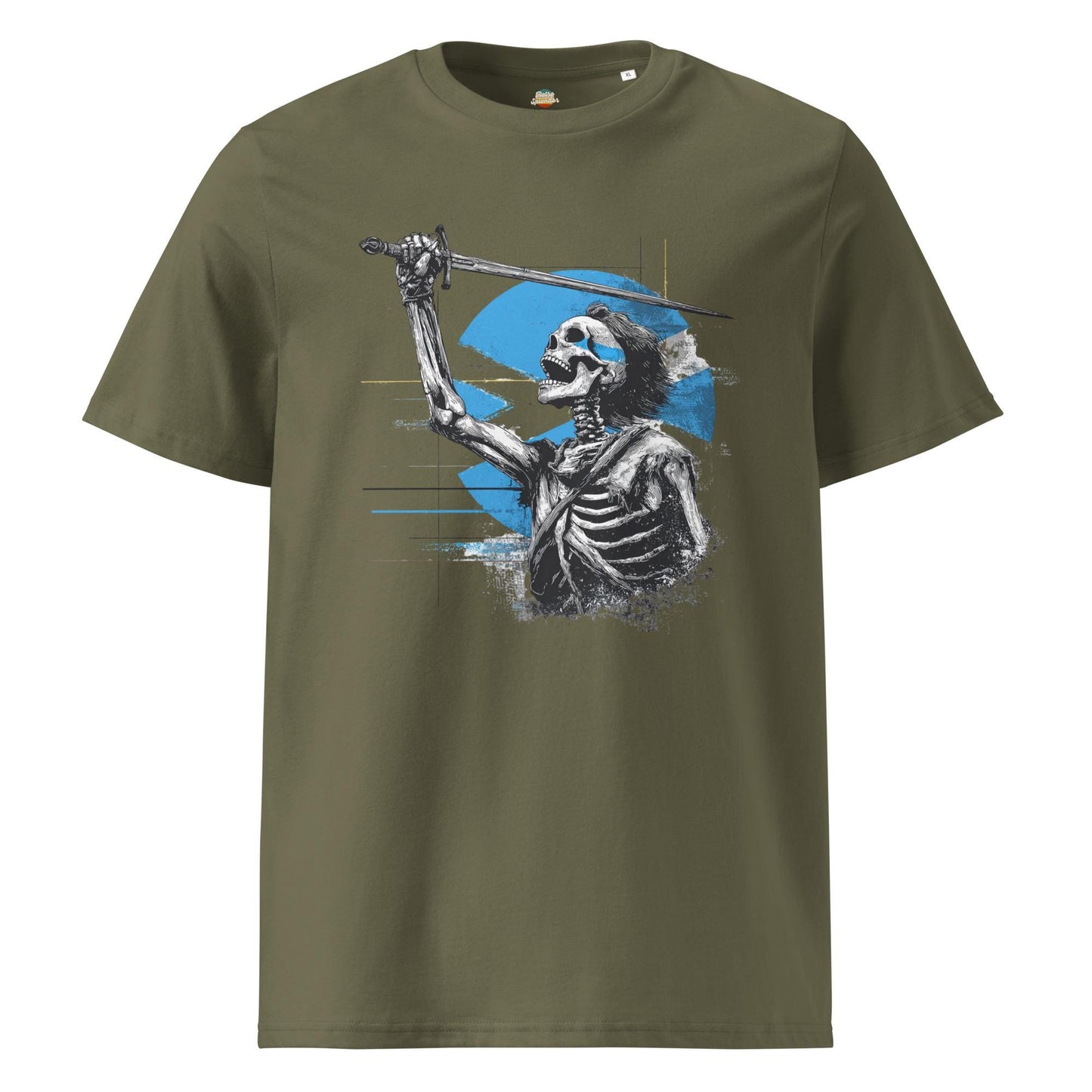 Braveheart Skeleton: William Wallace v2 - Unisex organic ribbed neck t-shirt
