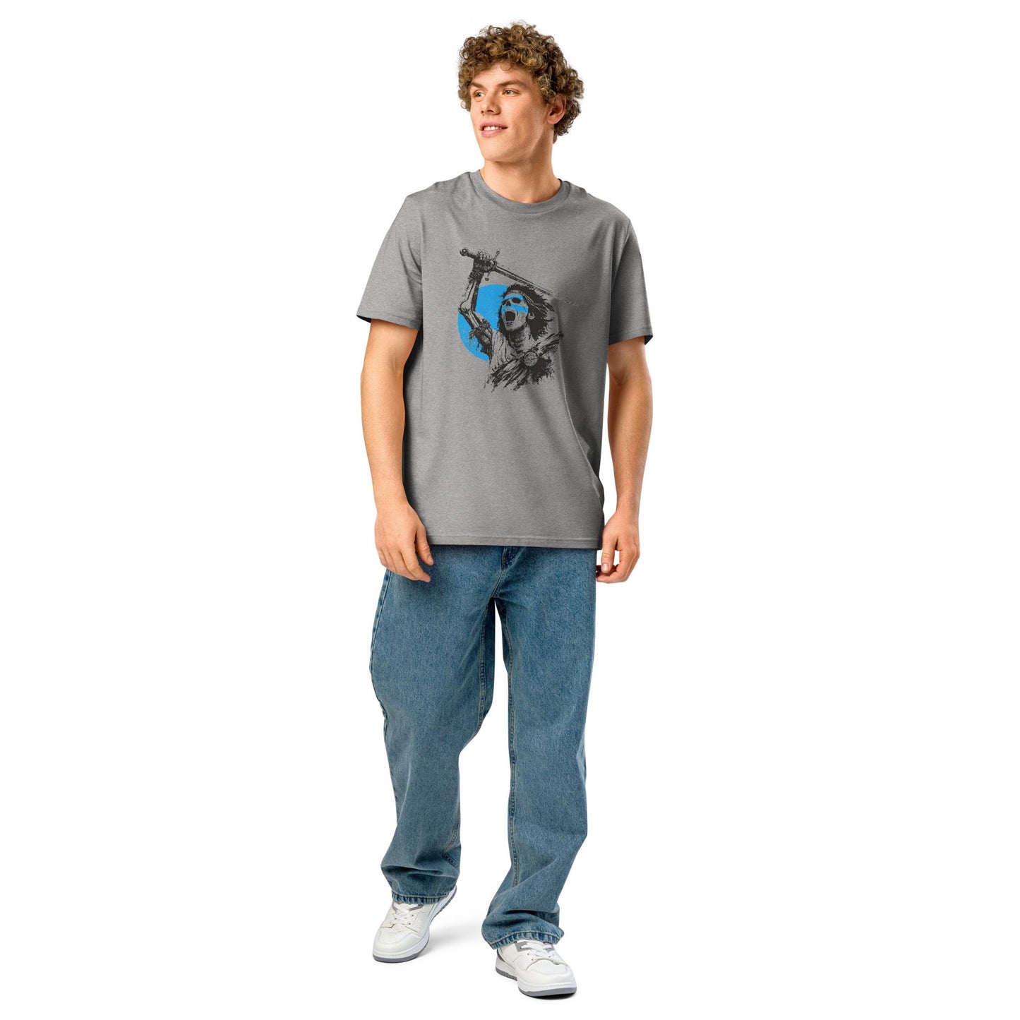 Braveheart Skeleton: William Wallace - Unisex organic ribbed neck t-shirt