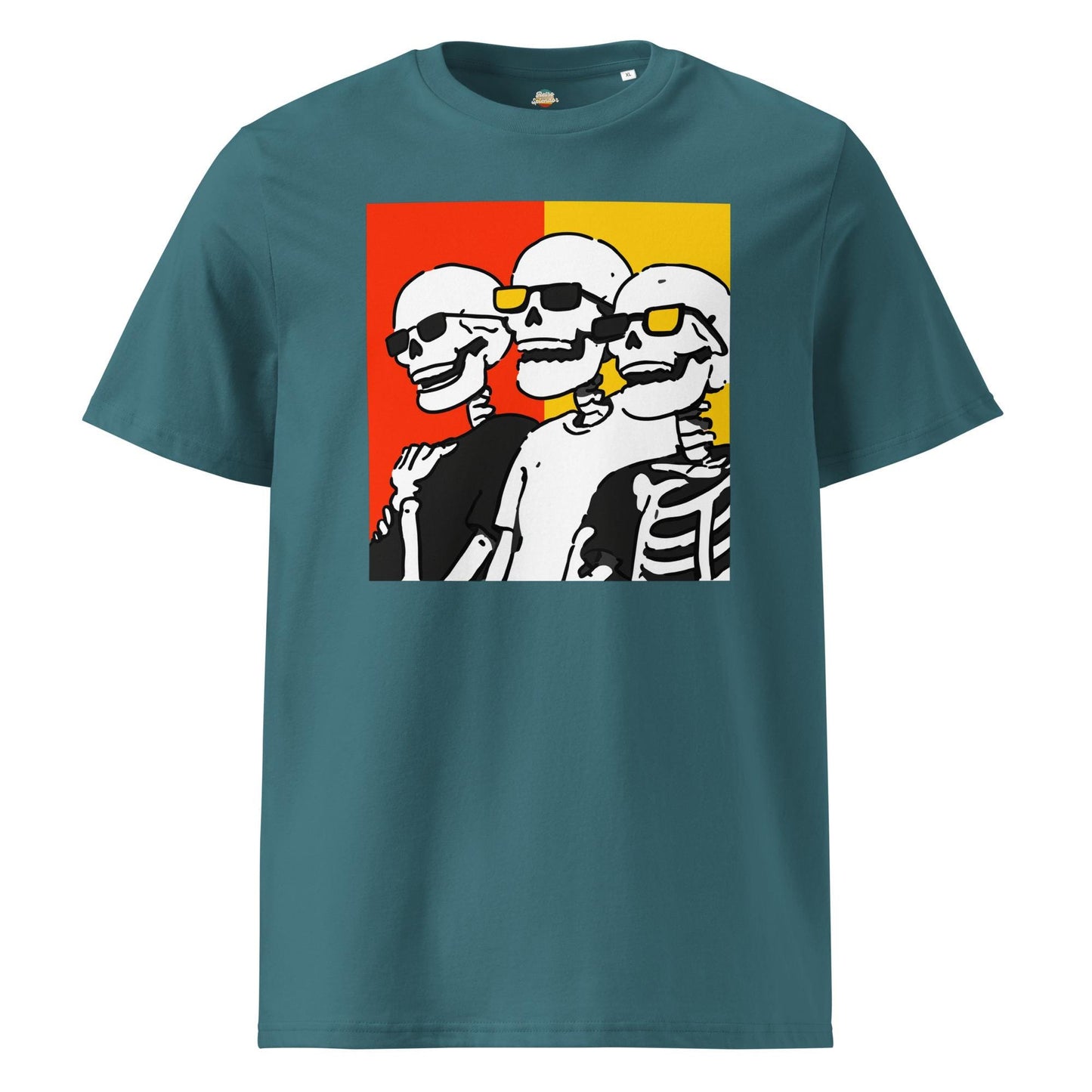 Skeleton Pals - Unisex organic ribbed neck t-shirt