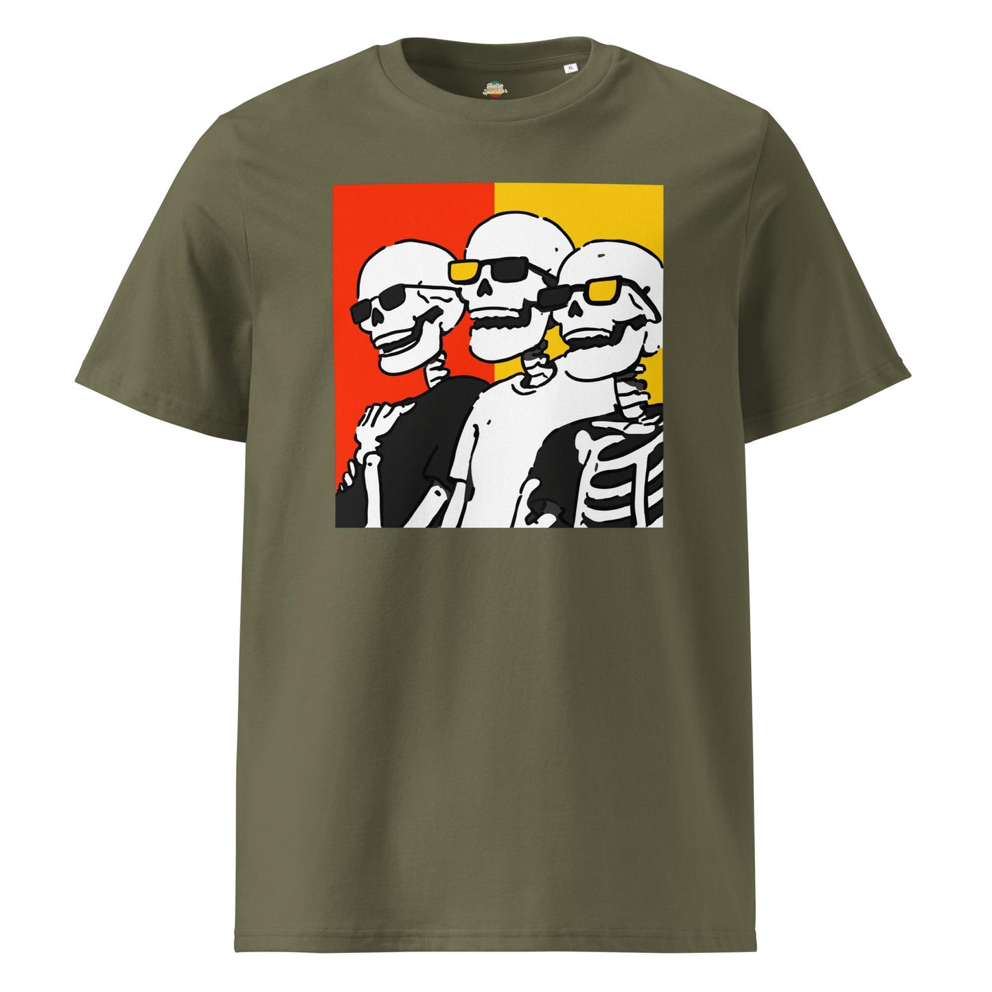 Skeleton Pals - Unisex organic ribbed neck t-shirt