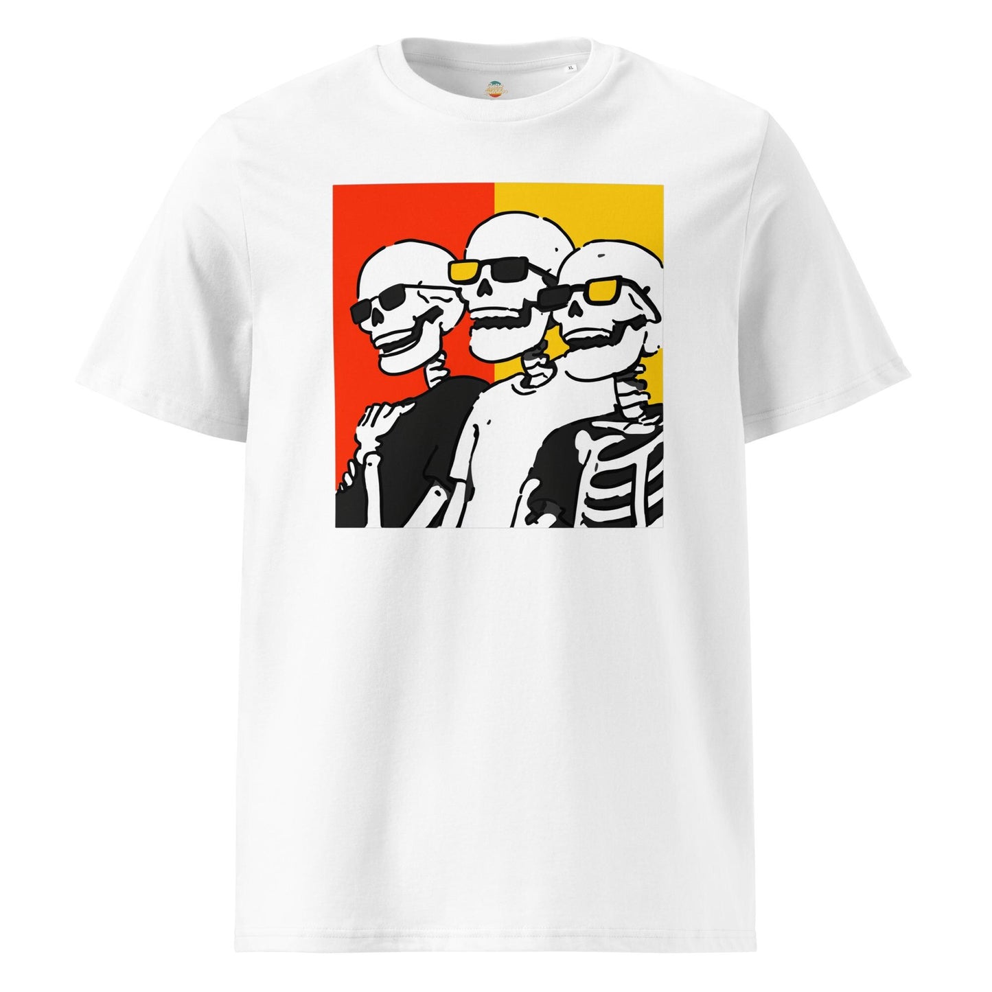 Skeleton Pals - Unisex organic ribbed neck t-shirt