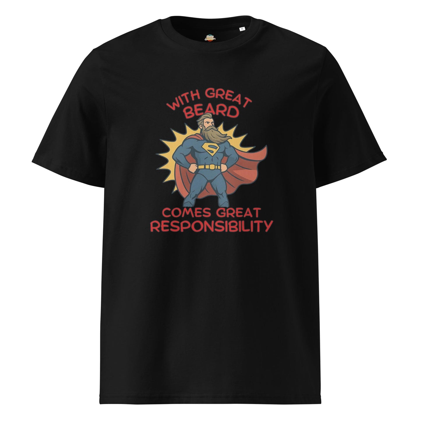 With Great Beard Comes Great Responsibility - Men's organic ribbed neck t-shirt