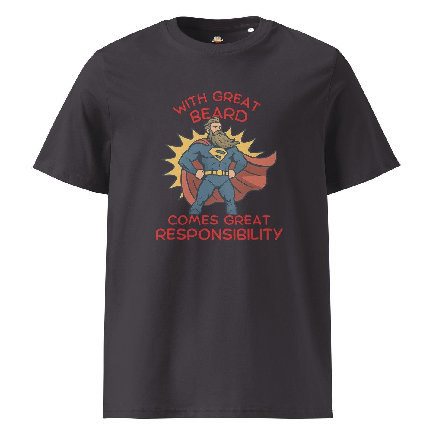With Great Beard Comes Great Responsibility - Men's organic ribbed neck t-shirt