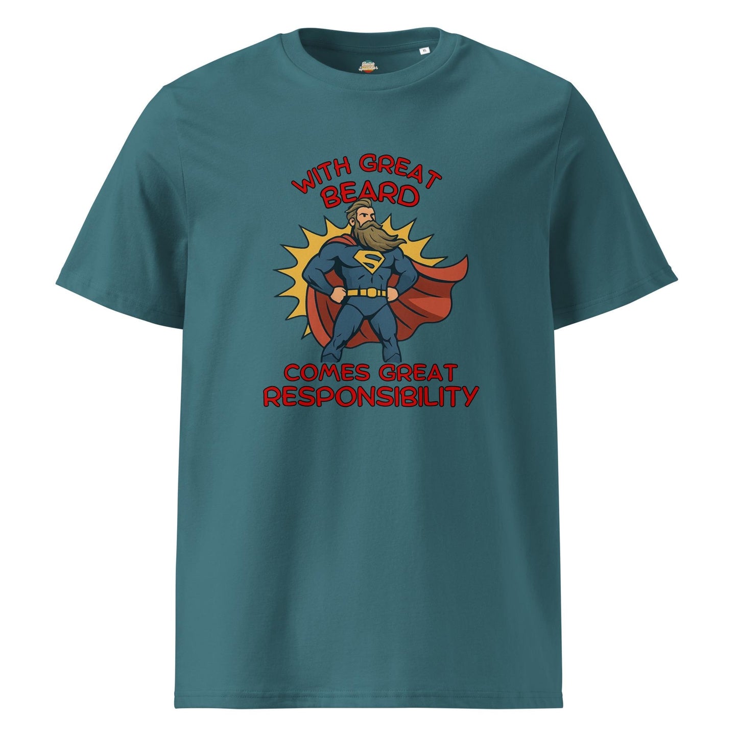 With Great Beard Comes Great Responsibility - Men's organic ribbed neck t-shirt