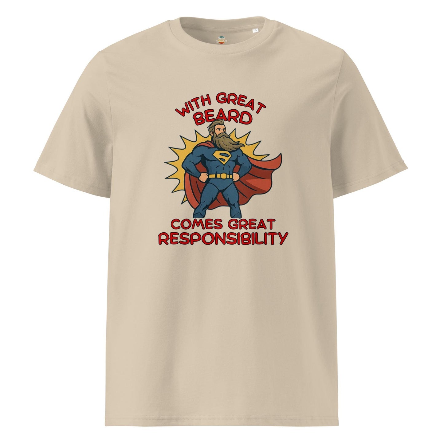 With Great Beard Comes Great Responsibility - Men's organic ribbed neck t-shirt