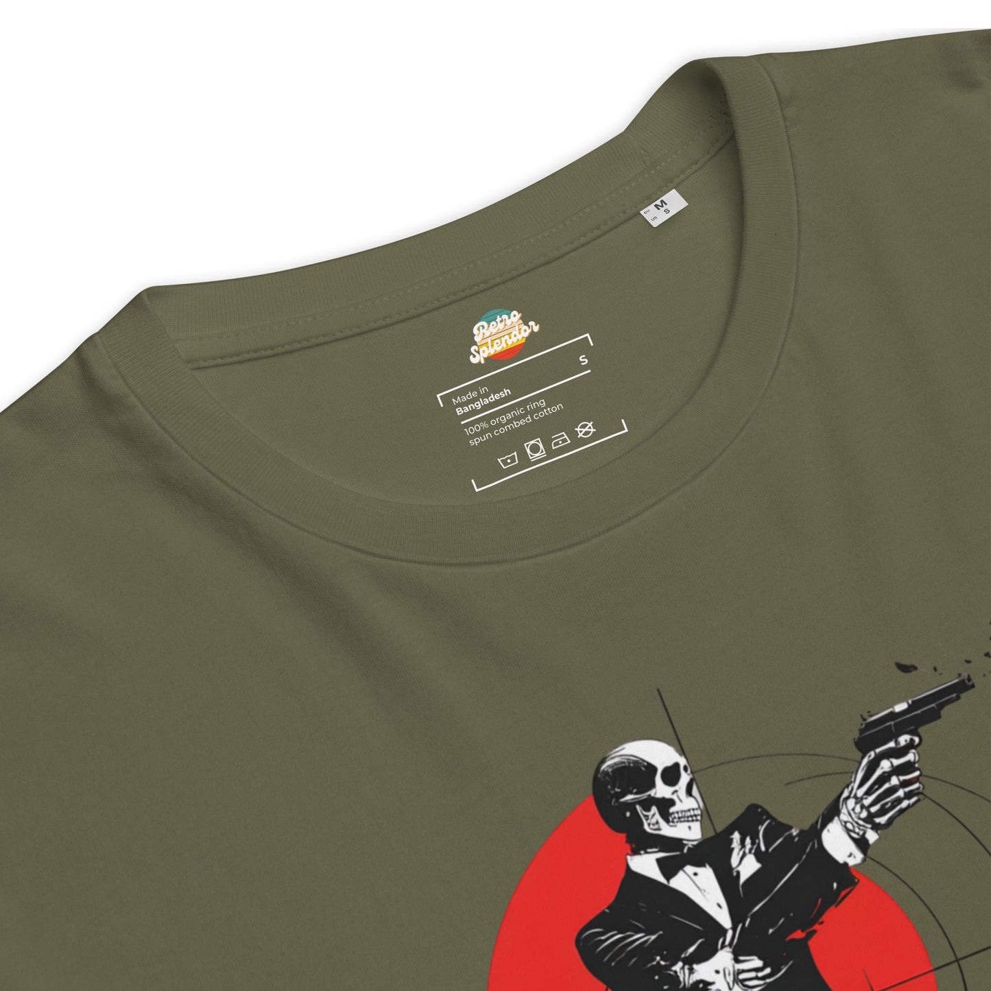 James Bond Skeleton - Unisex organic ribbed neck t-shirt