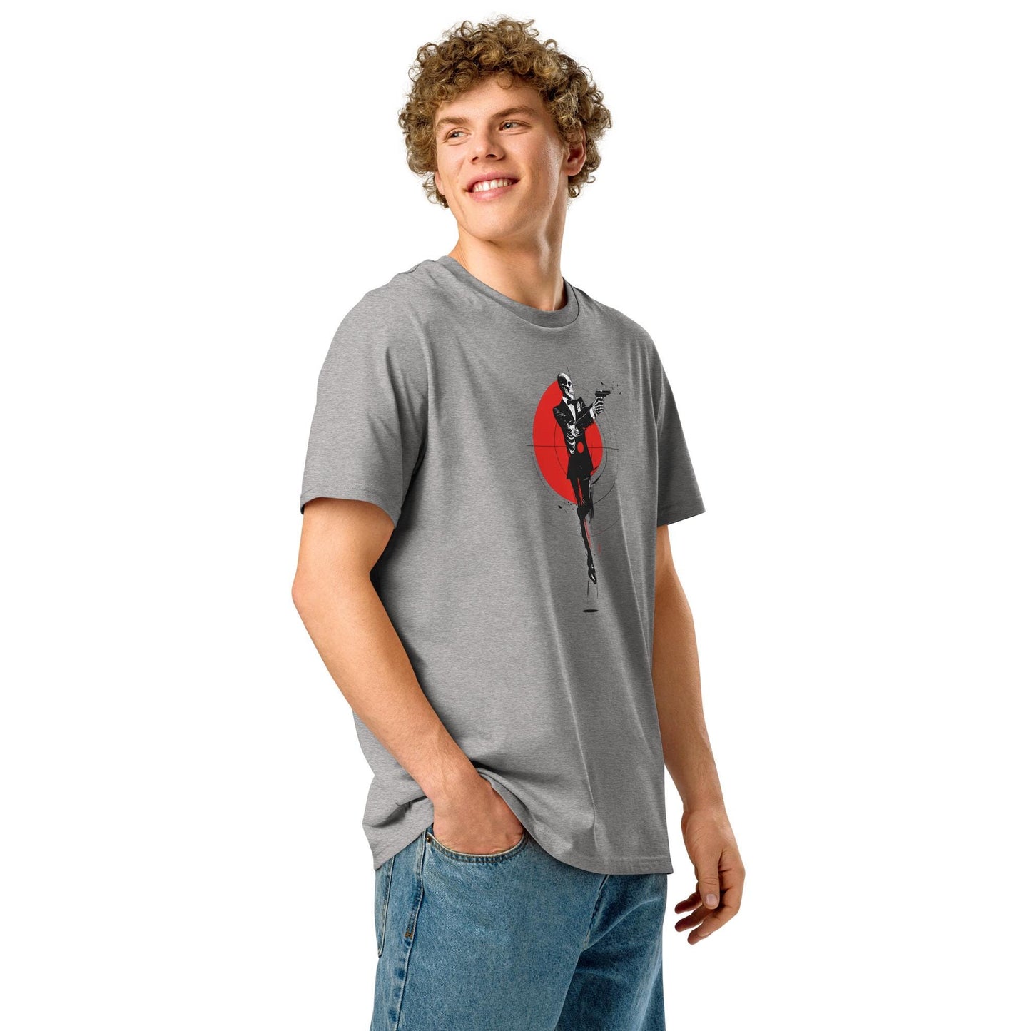 James Bond Skeleton - Unisex organic ribbed neck t-shirt