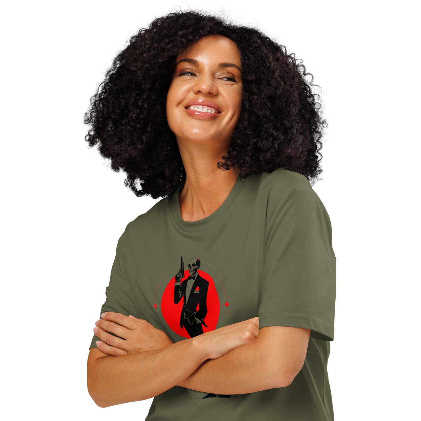 James Bond Skeleton v2 - Unisex organic ribbed neck t-shirt