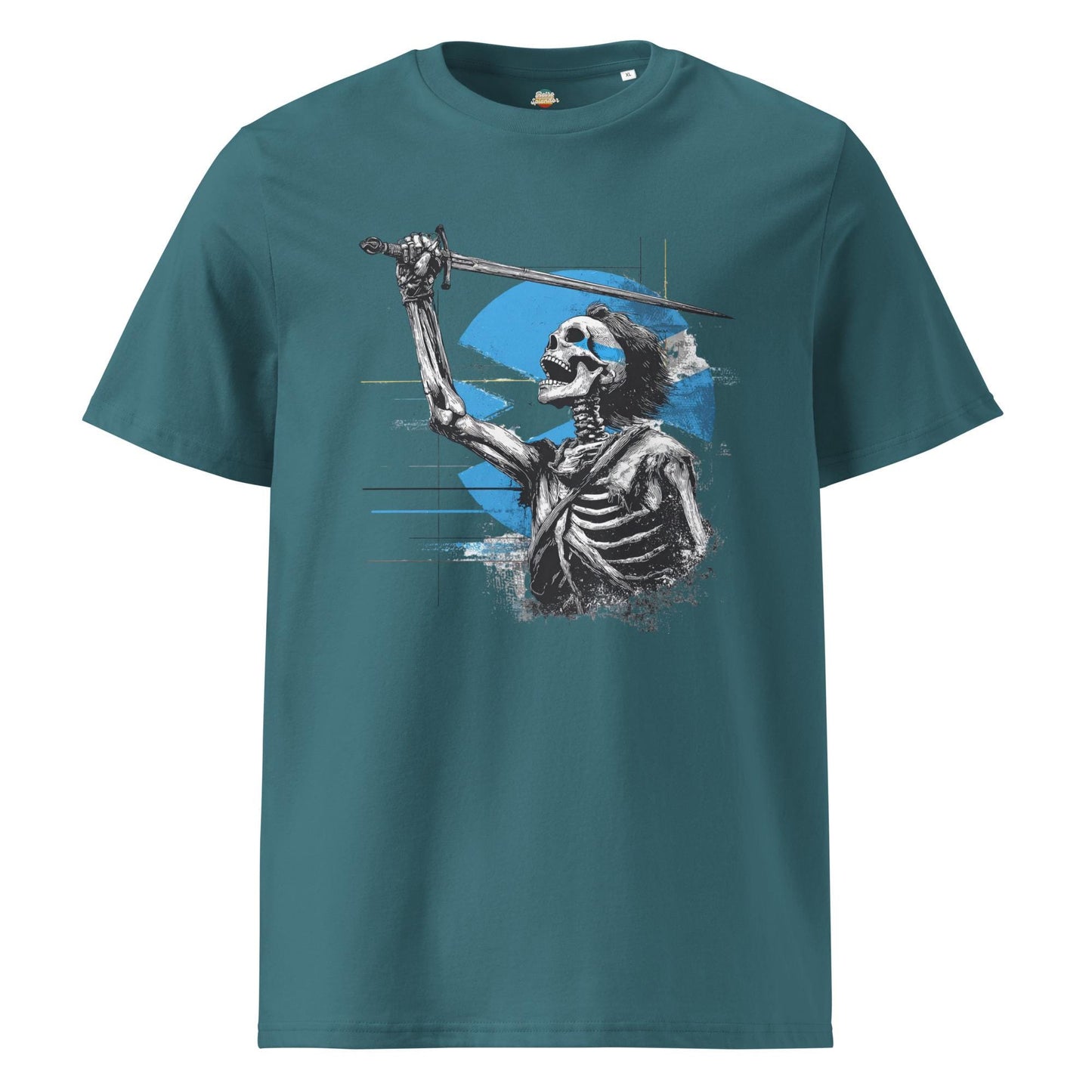 Braveheart Skeleton: William Wallace v2 - Unisex organic ribbed neck t-shirt