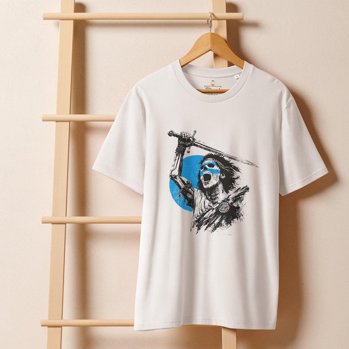 Braveheart Skeleton: William Wallace - Unisex organic ribbed neck t-shirt