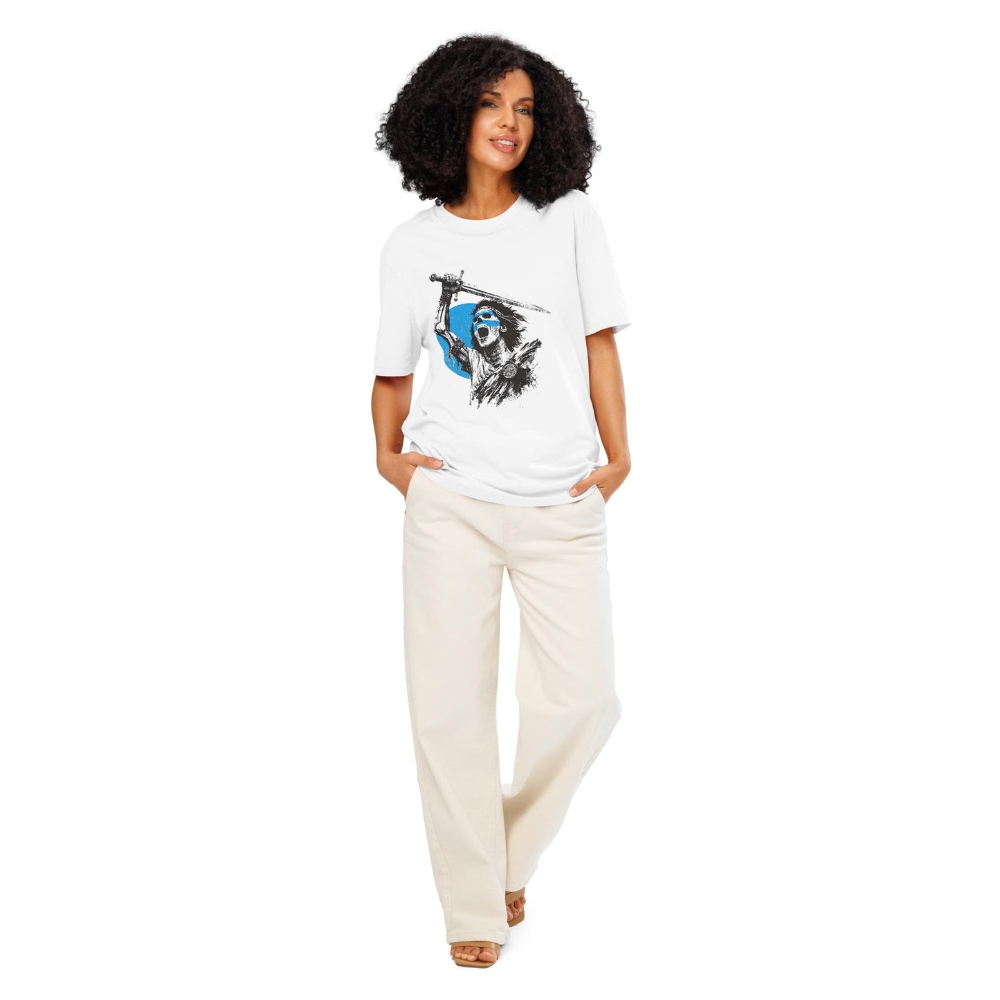 Braveheart Skeleton: William Wallace - Unisex organic ribbed neck t-shirt
