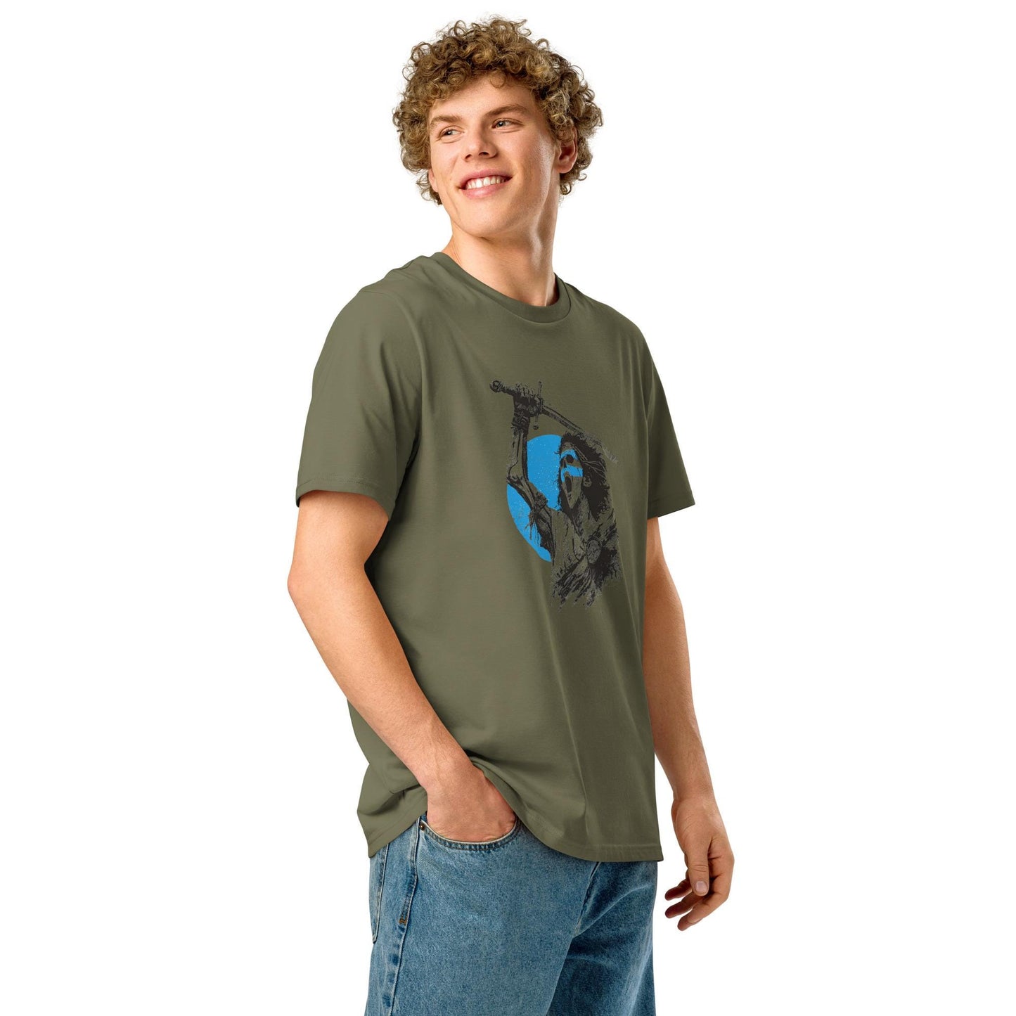 Braveheart Skeleton: William Wallace - Unisex organic ribbed neck t-shirt